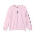 "MAKE YOUR MARK" Colorful Back Print, Sleeve Script Crewneck Sweatshirt