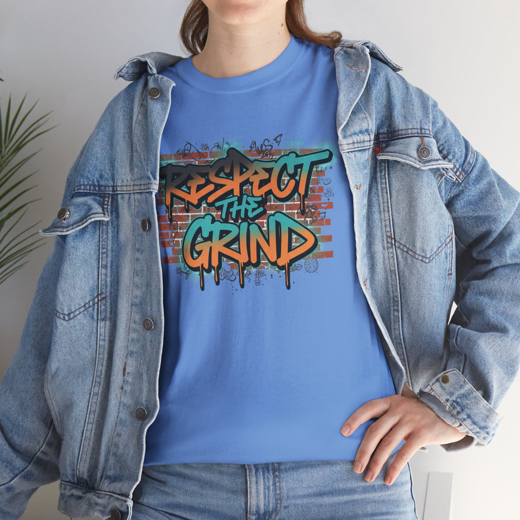 Respect the Grind Graffiti Tee — Urban Motivational Streetwear T‑Shirt