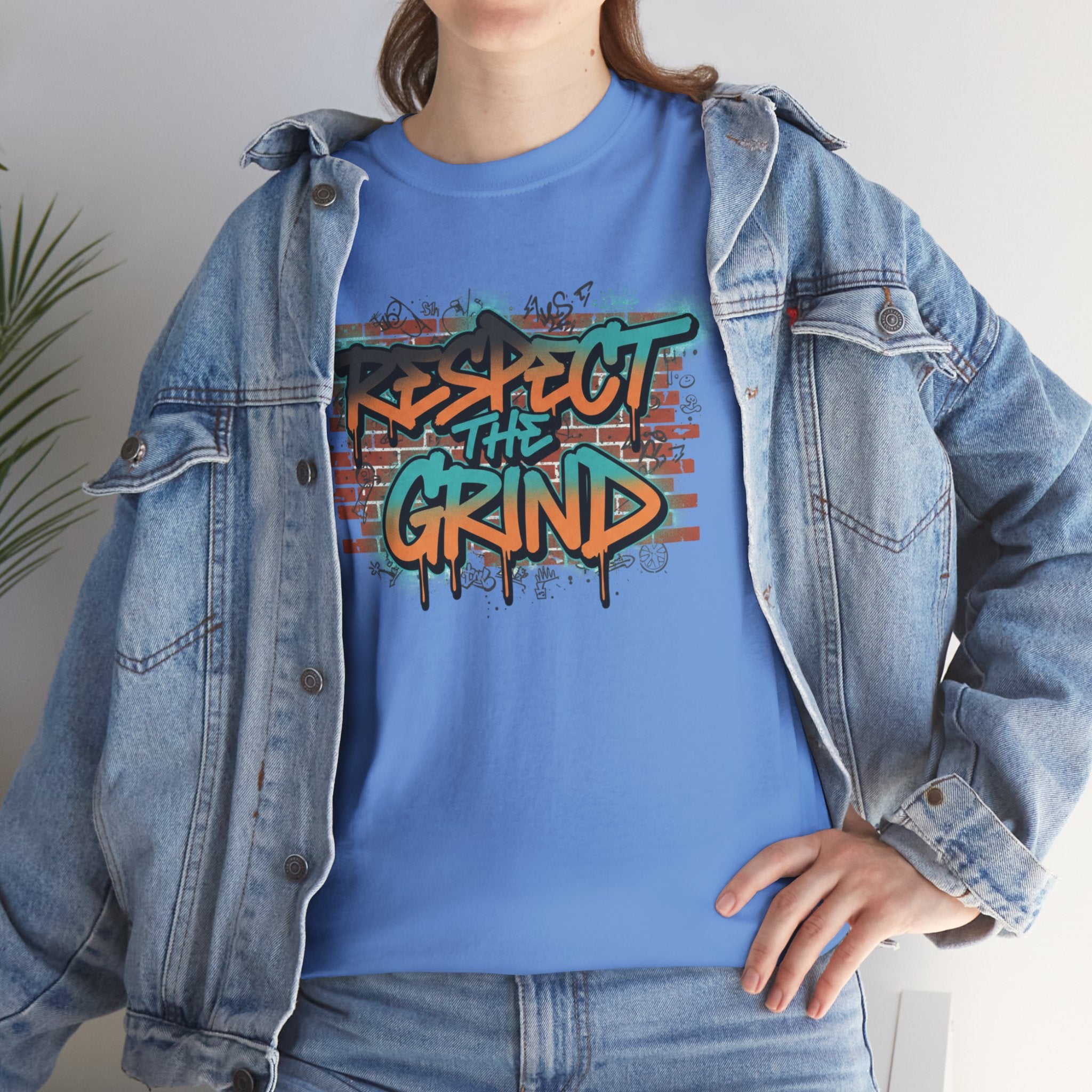 Respect the Grind Graffiti Tee — Urban Motivational Streetwear T‑Shirt