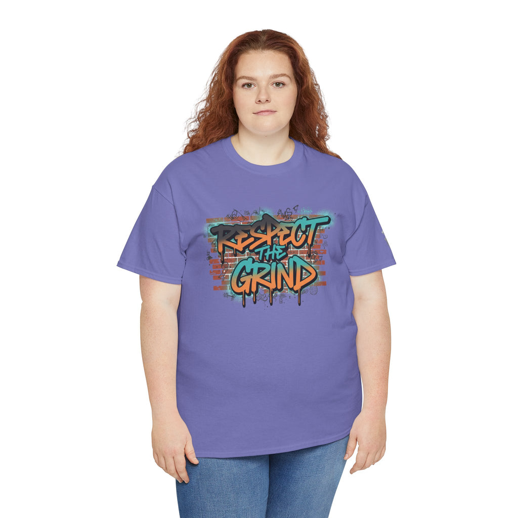 Respect the Grind Graffiti Tee — Urban Motivational Streetwear T‑Shirt