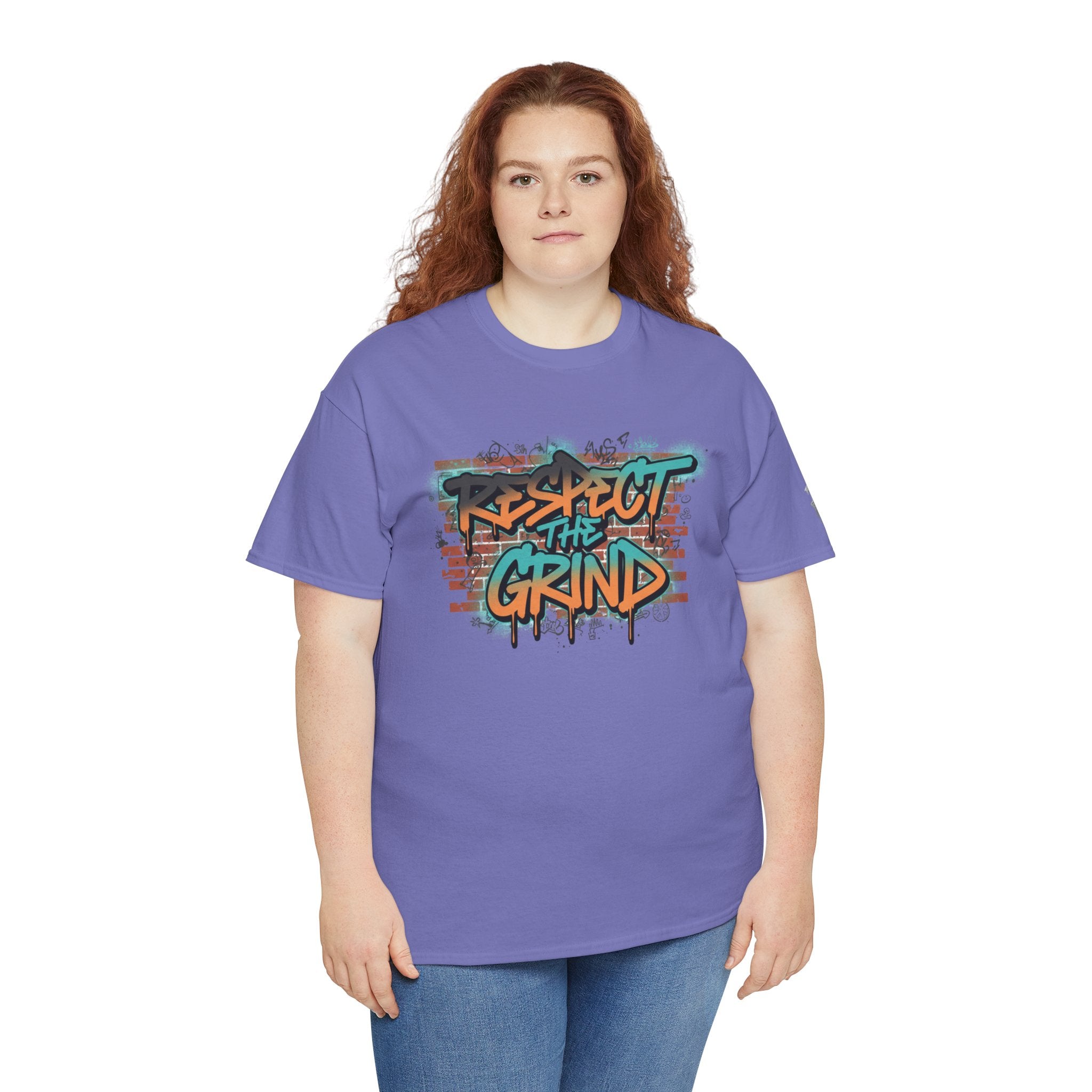 Respect the Grind Graffiti Tee — Urban Motivational Streetwear T‑Shirt