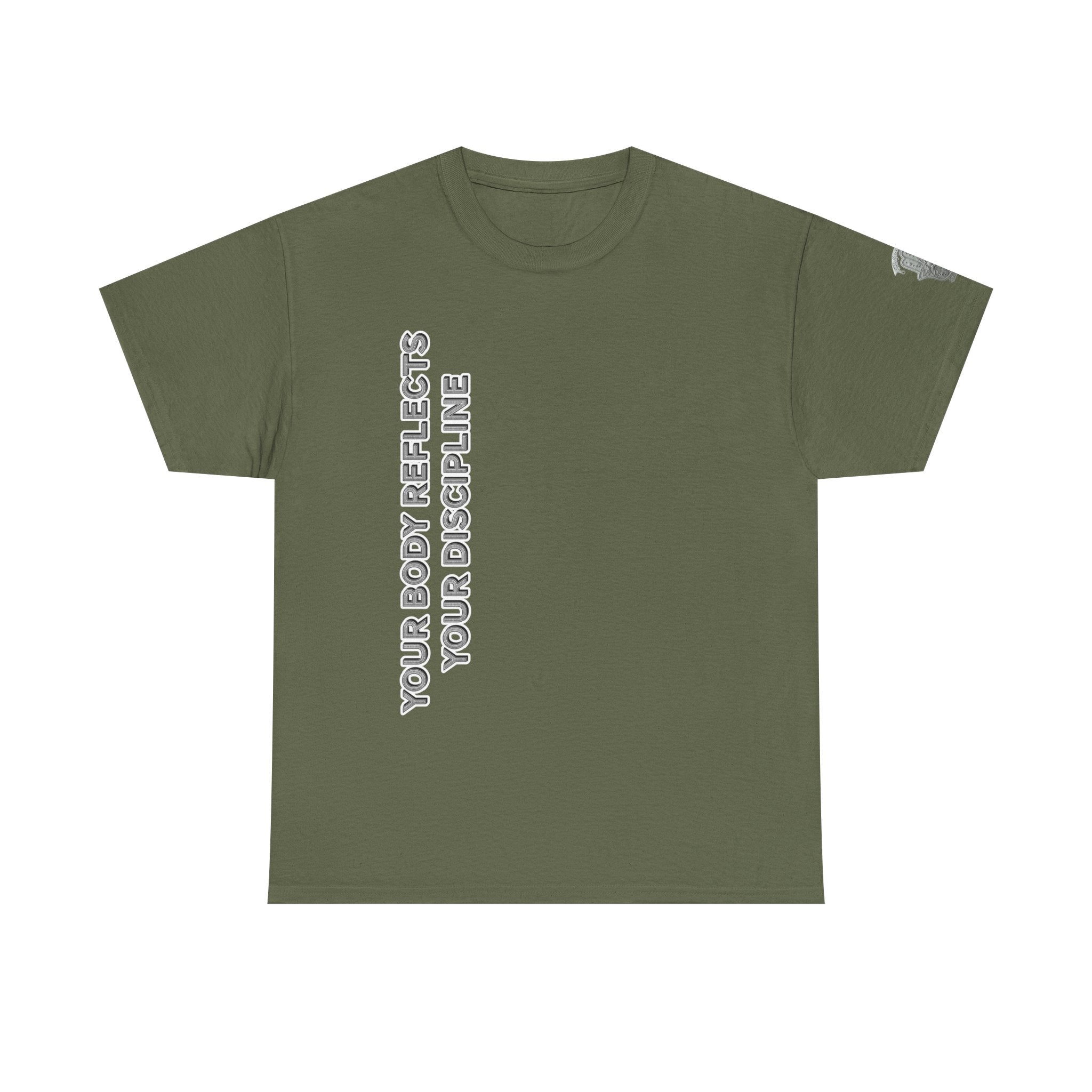 Motivational Fitness Tee — “Your Body Reflects Your Discipline” Training Shirt