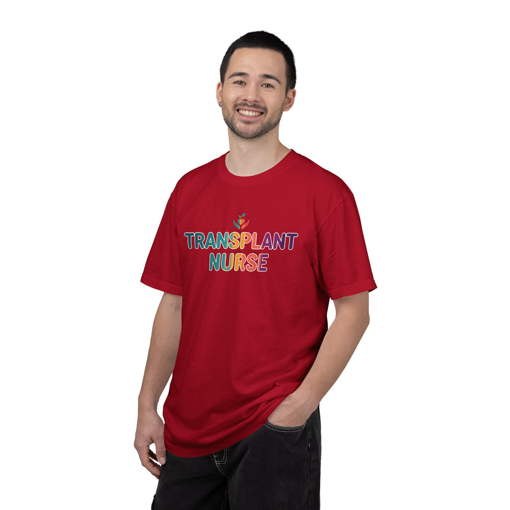 Transplant Nurse T-Shirt — Colorful Healthcare Pride Tee