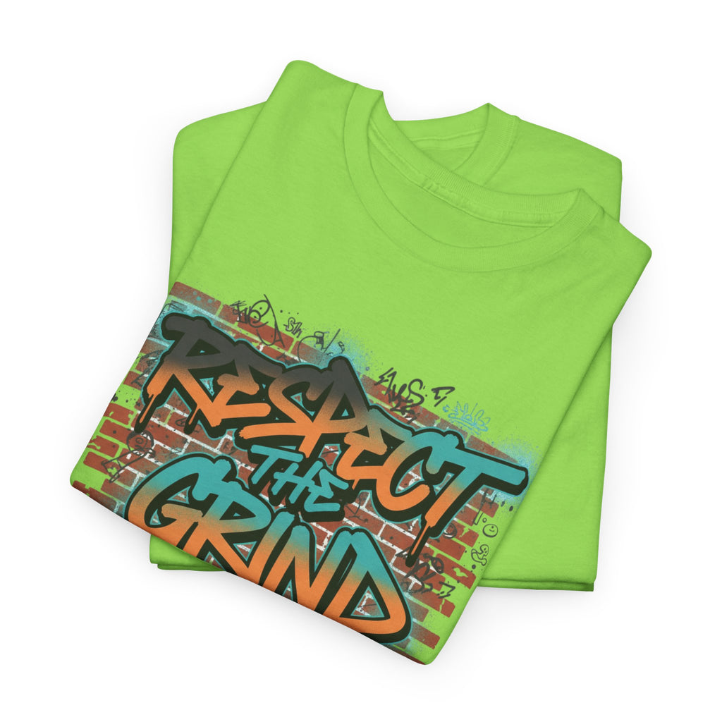 Respect the Grind Graffiti Tee — Urban Motivational Streetwear T‑Shirt