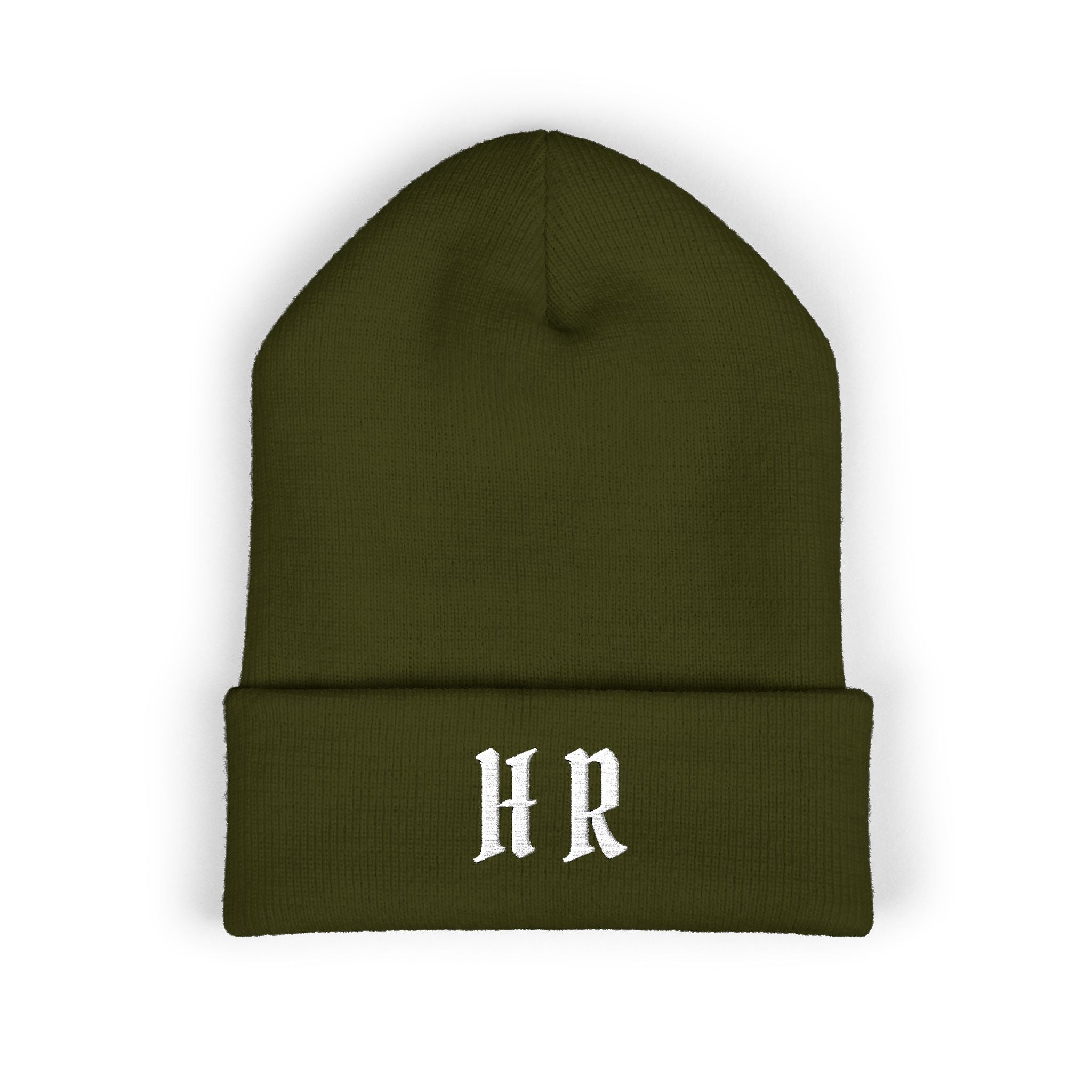 Hollywood Reed "HR" Beenie Embroidered Monogram HR Winter Hat