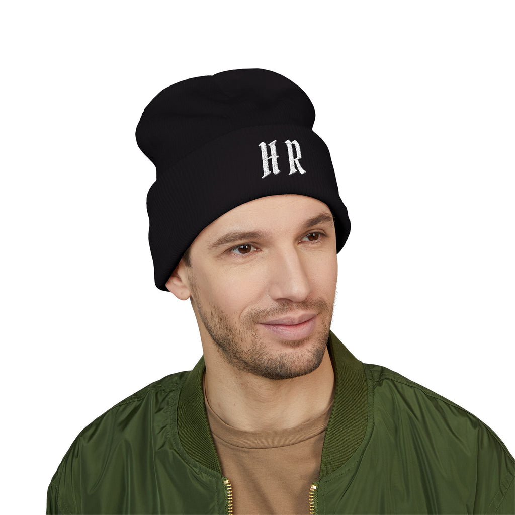 Hollywood Reed "HR" Beenie Embroidered Monogram HR Winter Hat