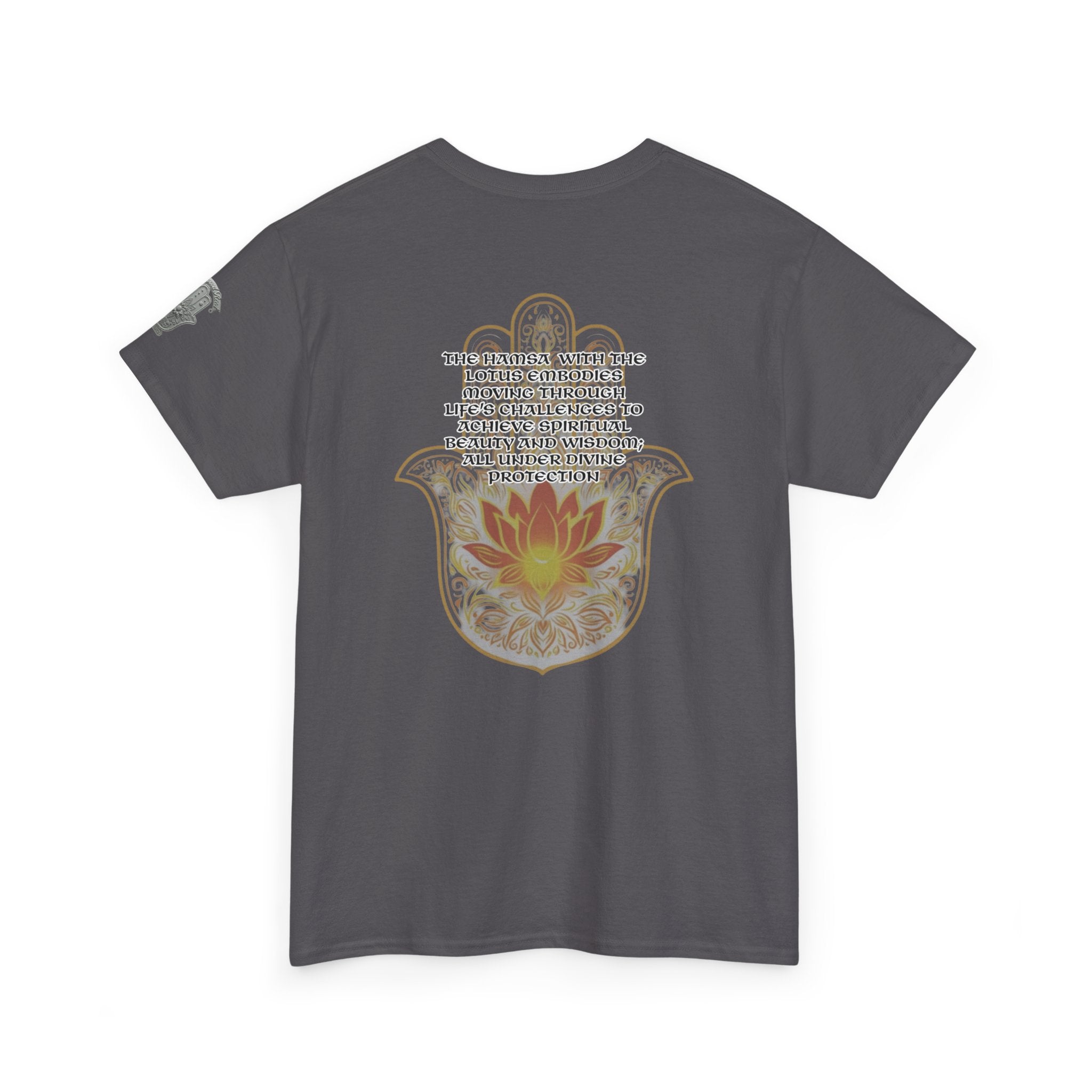 Hamsa Lotus T-Shirt — Spiritual Protection T-Shirt with Lotus and Hamsa Design
