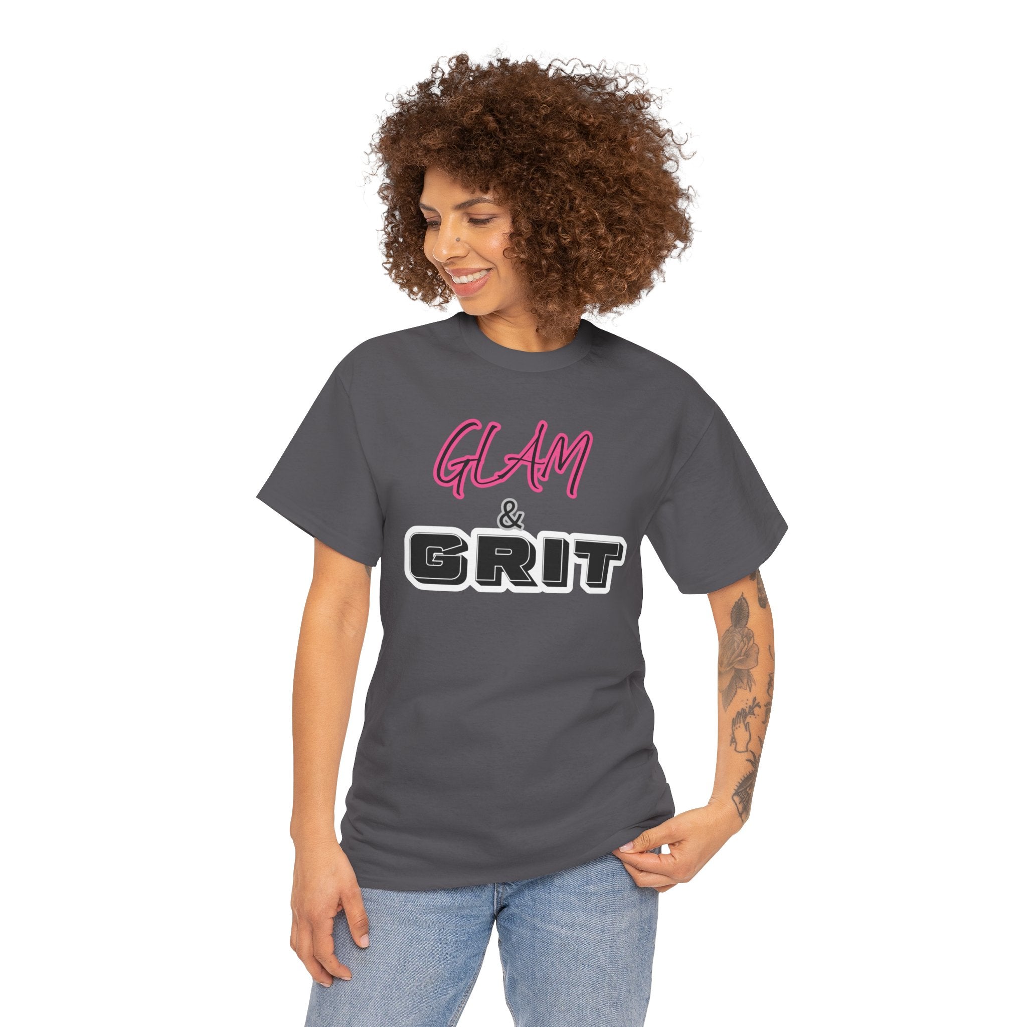 Glam & Grit Tee — Feminine Bold Graphic Shirt