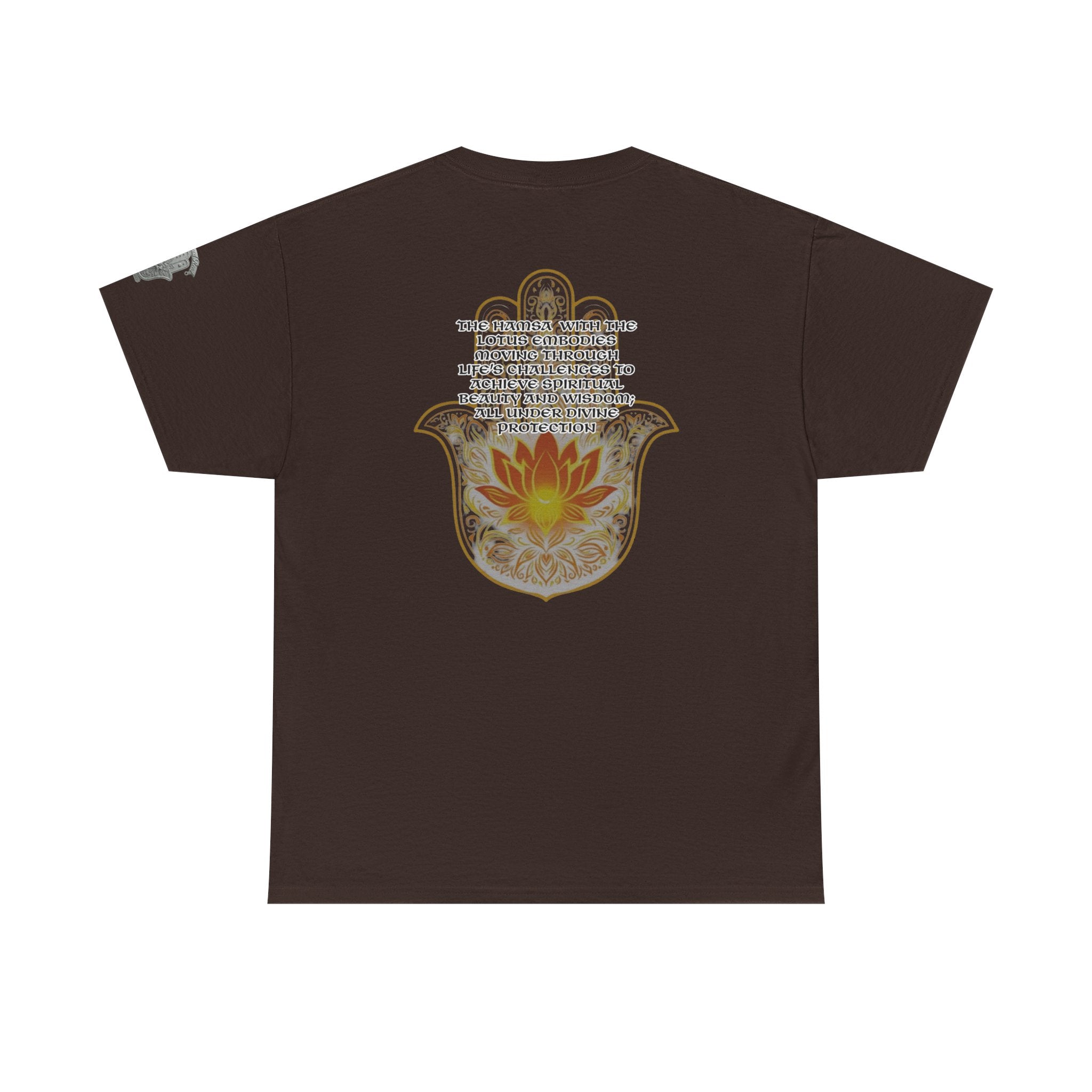 Hamsa Lotus T-Shirt — Spiritual Protection T-Shirt with Lotus and Hamsa Design