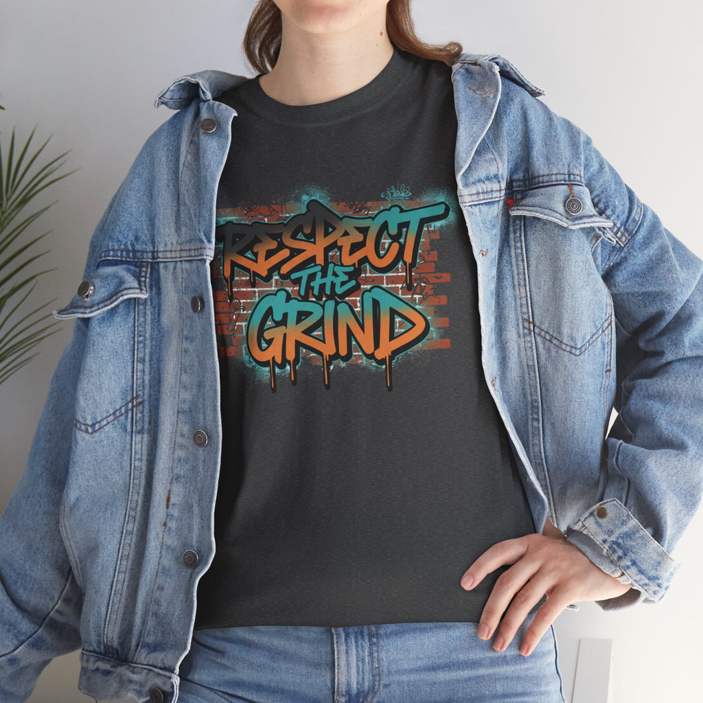Respect the Grind Graffiti Tee — Urban Motivational Streetwear T‑Shirt
