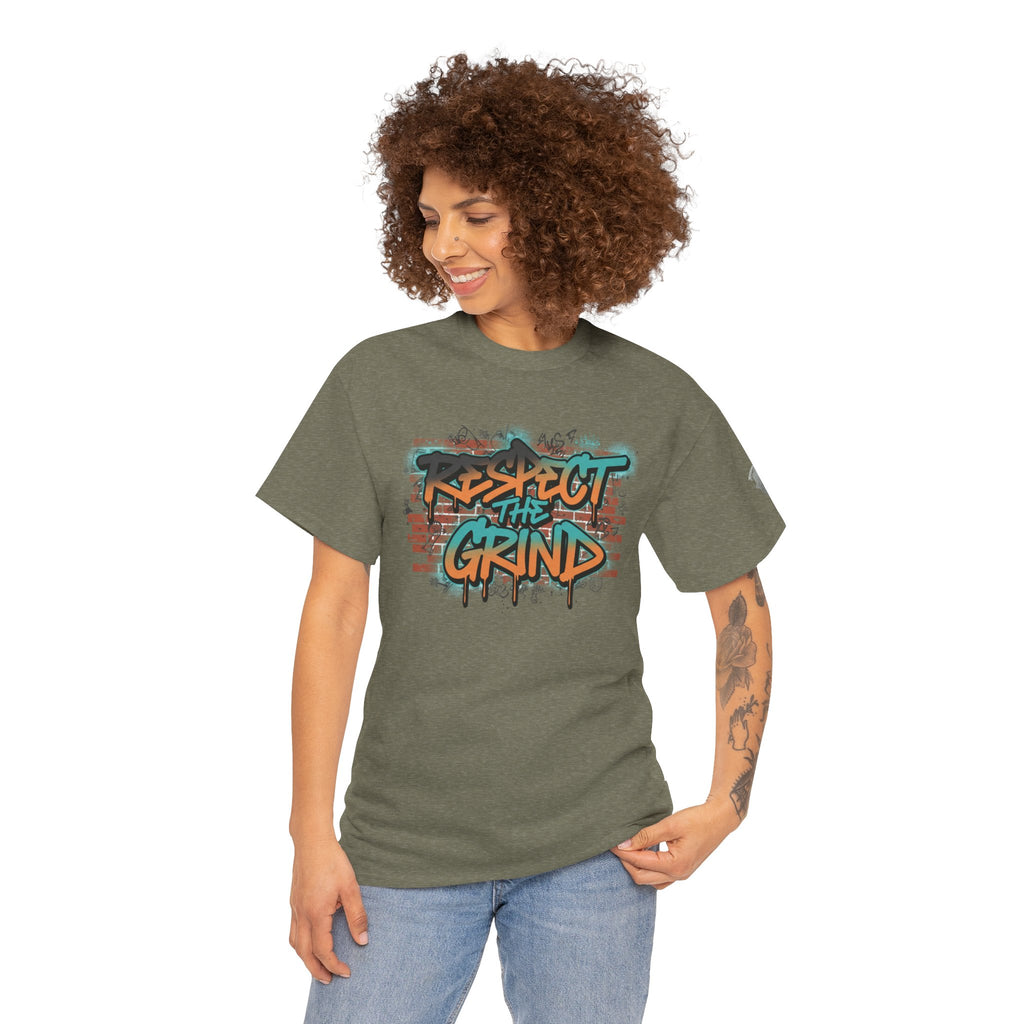 Respect the Grind Graffiti Tee — Urban Motivational Streetwear T‑Shirt