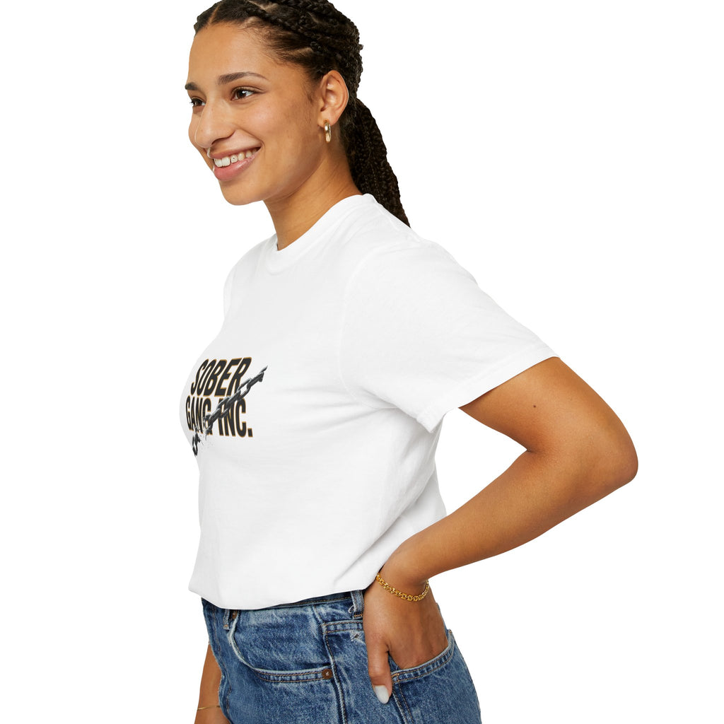 Sober Gang Inc. Graphic T-Shirt — Recovery Support Tee with Broken Chain Design