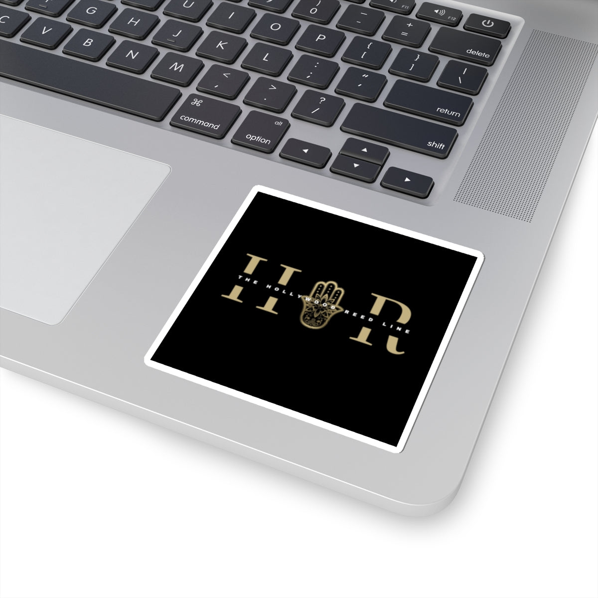 H.R. Logo Kiss-Cut Sticker — The Hollywood Reed Line Hamsa Design