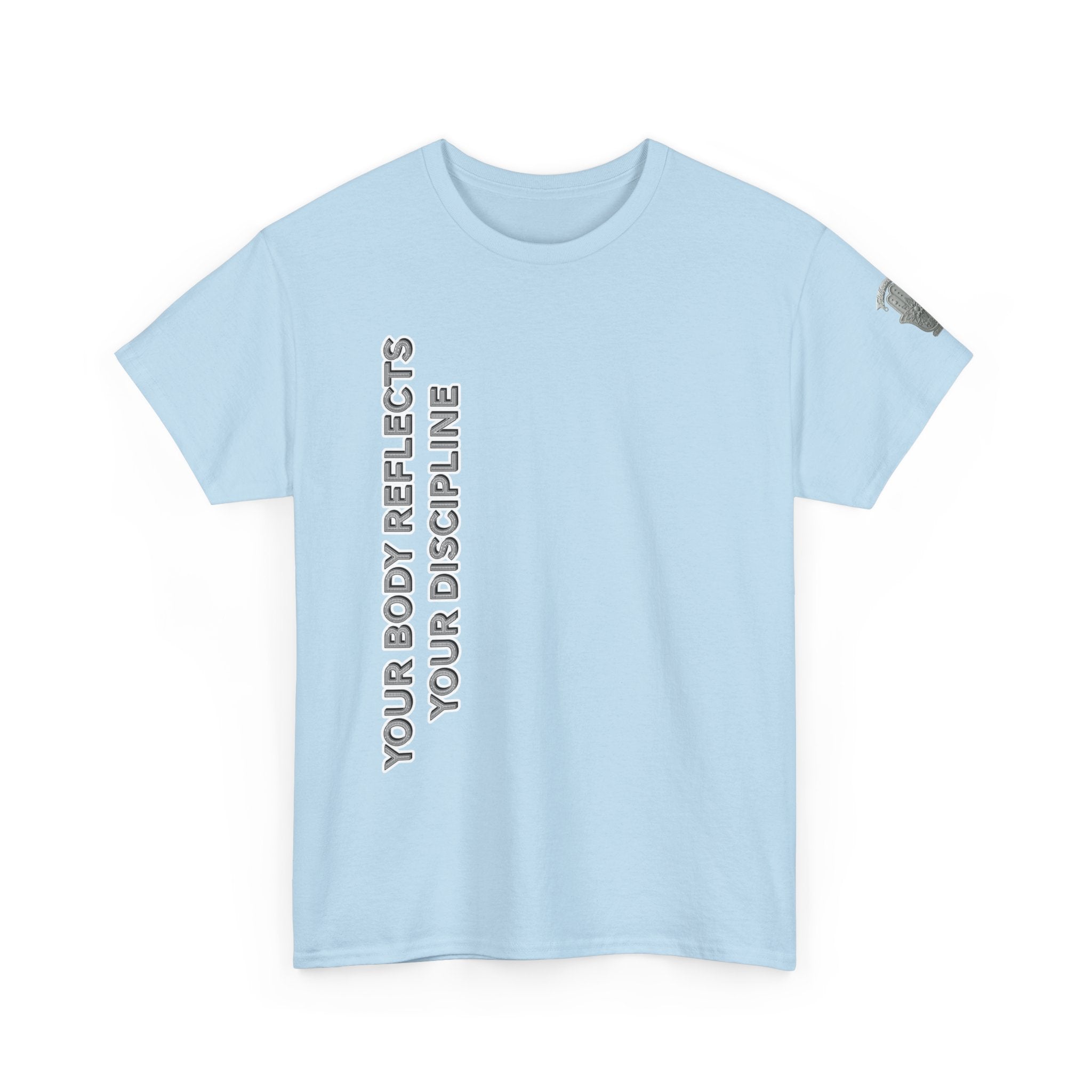 Motivational Fitness Tee — “Your Body Reflects Your Discipline” Training Shirt