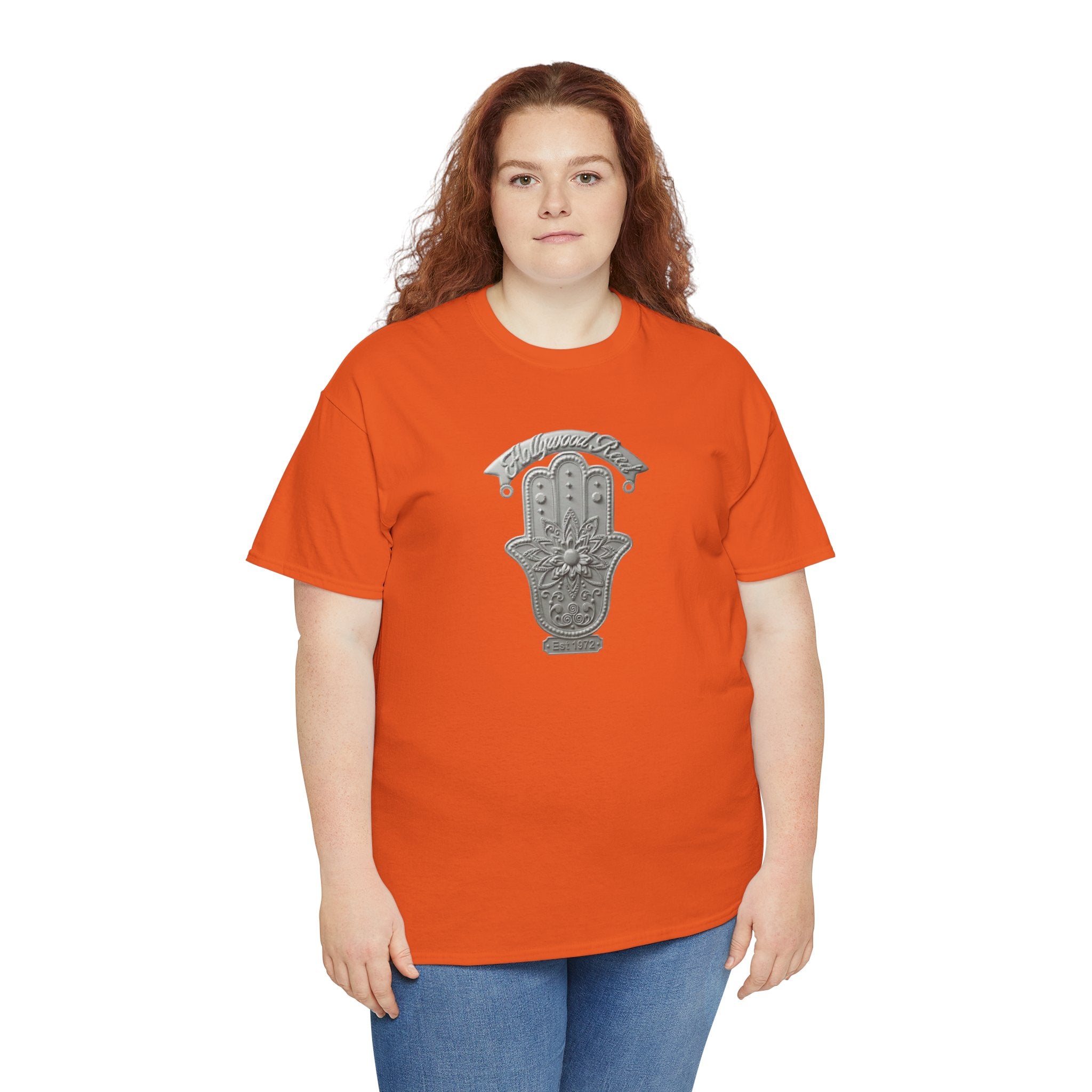 The Hollywood Reed Logo Hamsa Hand Tee — Protective Amulet Graphic T‑Shirt