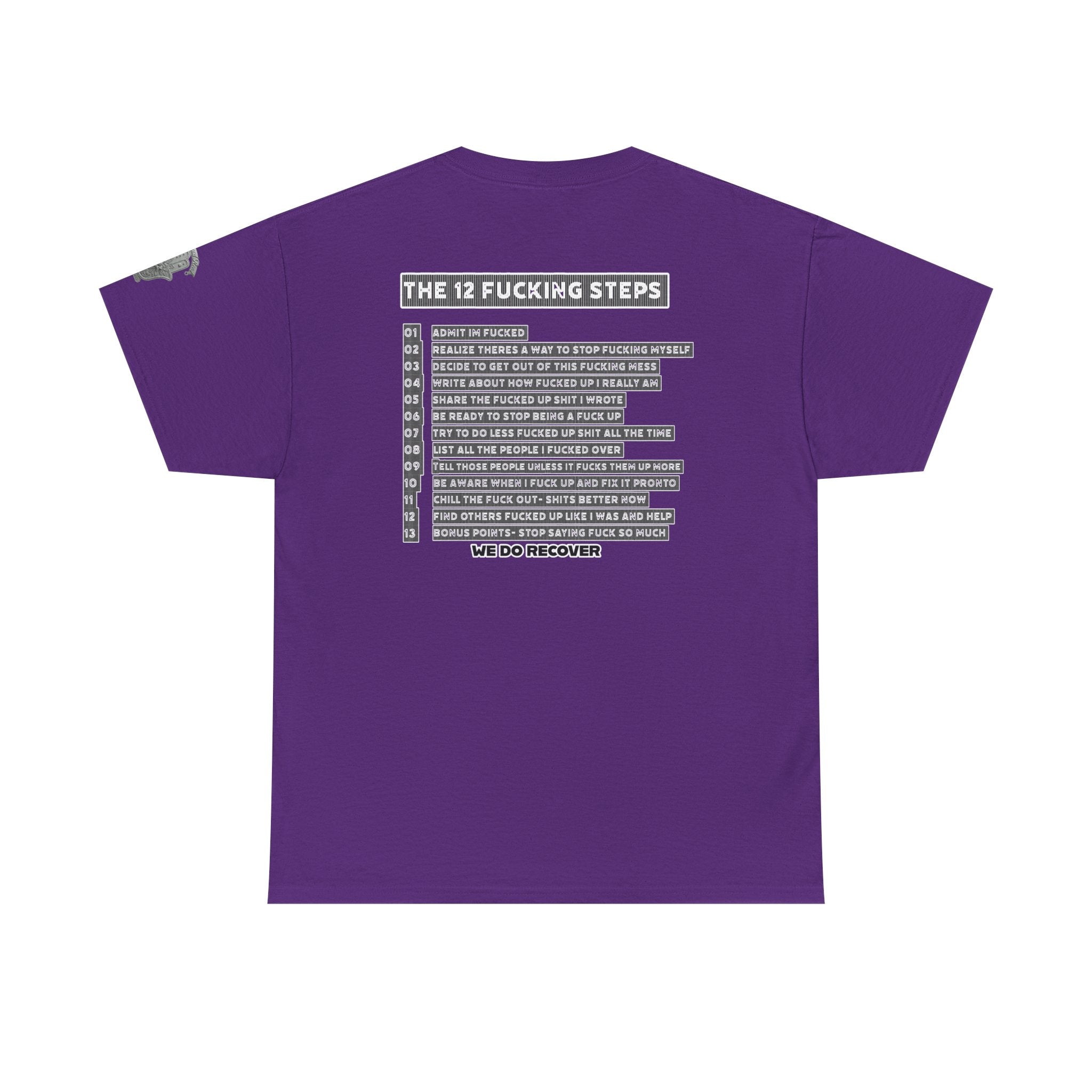 "Clean AF" 12 Steps Recovery Tee (The 12 Fucking Steps)