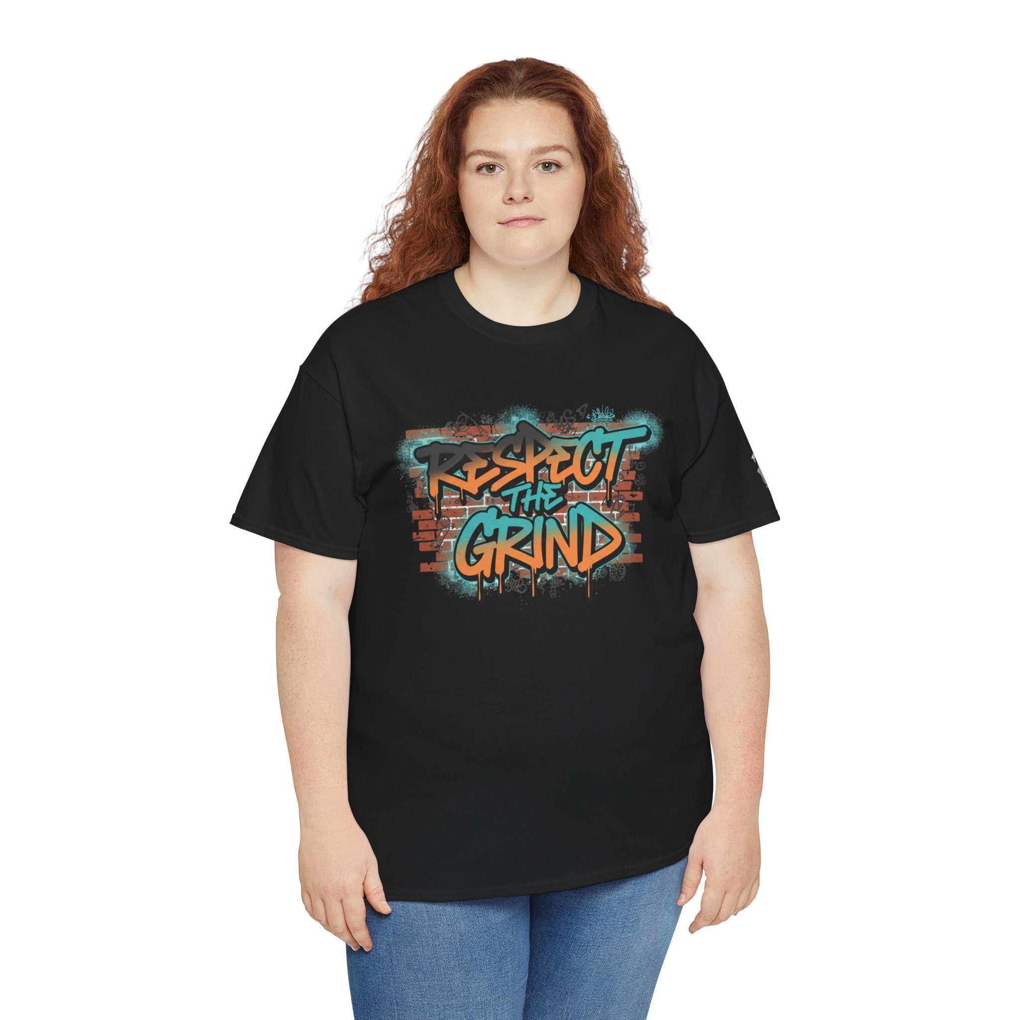 Respect the Grind Graffiti Tee — Urban Motivational Streetwear T‑Shirt