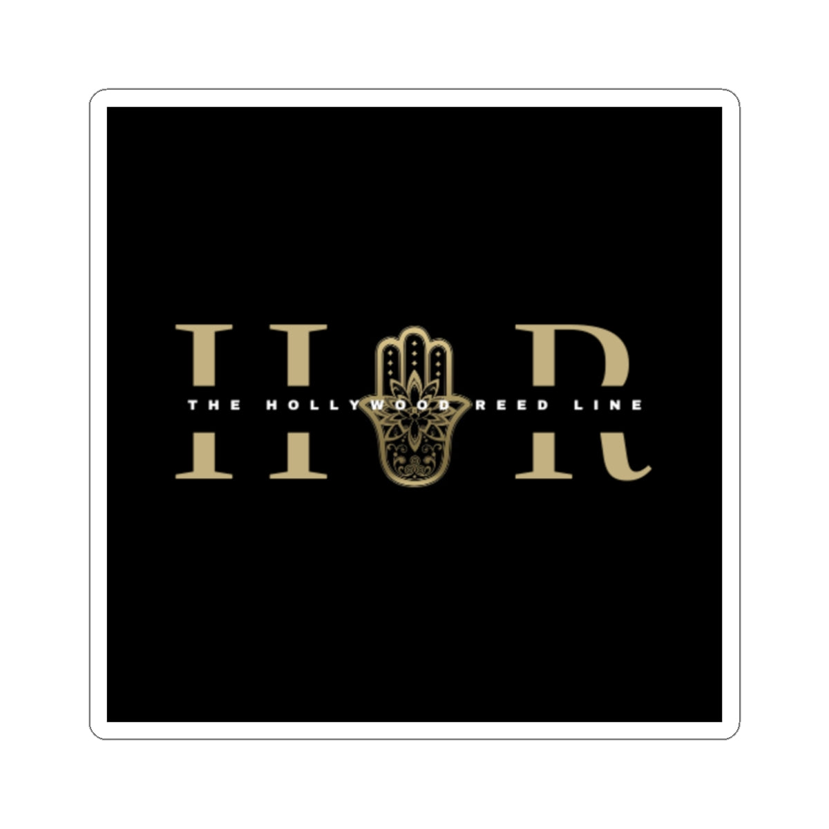 H.R. Logo Kiss-Cut Sticker — The Hollywood Reed Line Hamsa Design