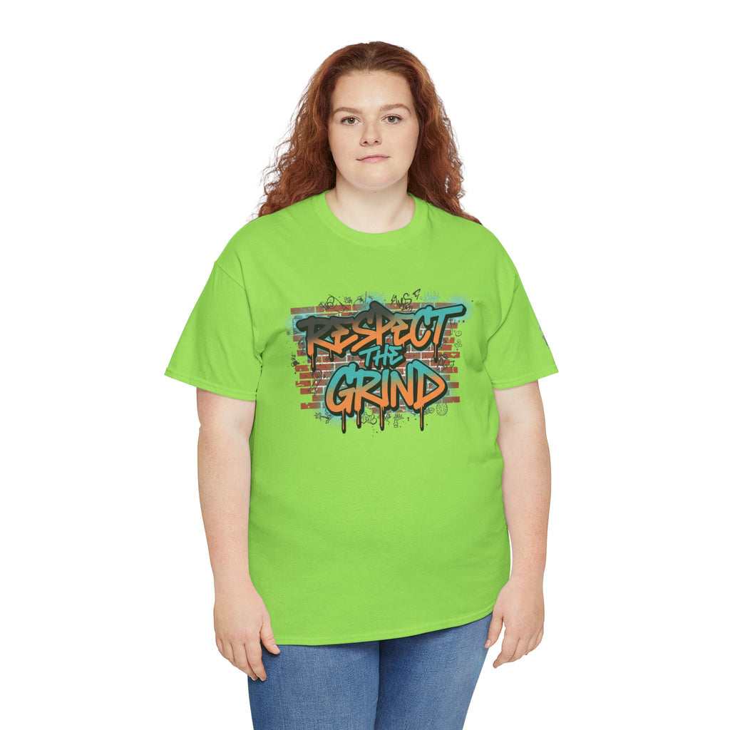 Respect the Grind Graffiti Tee — Urban Motivational Streetwear T‑Shirt