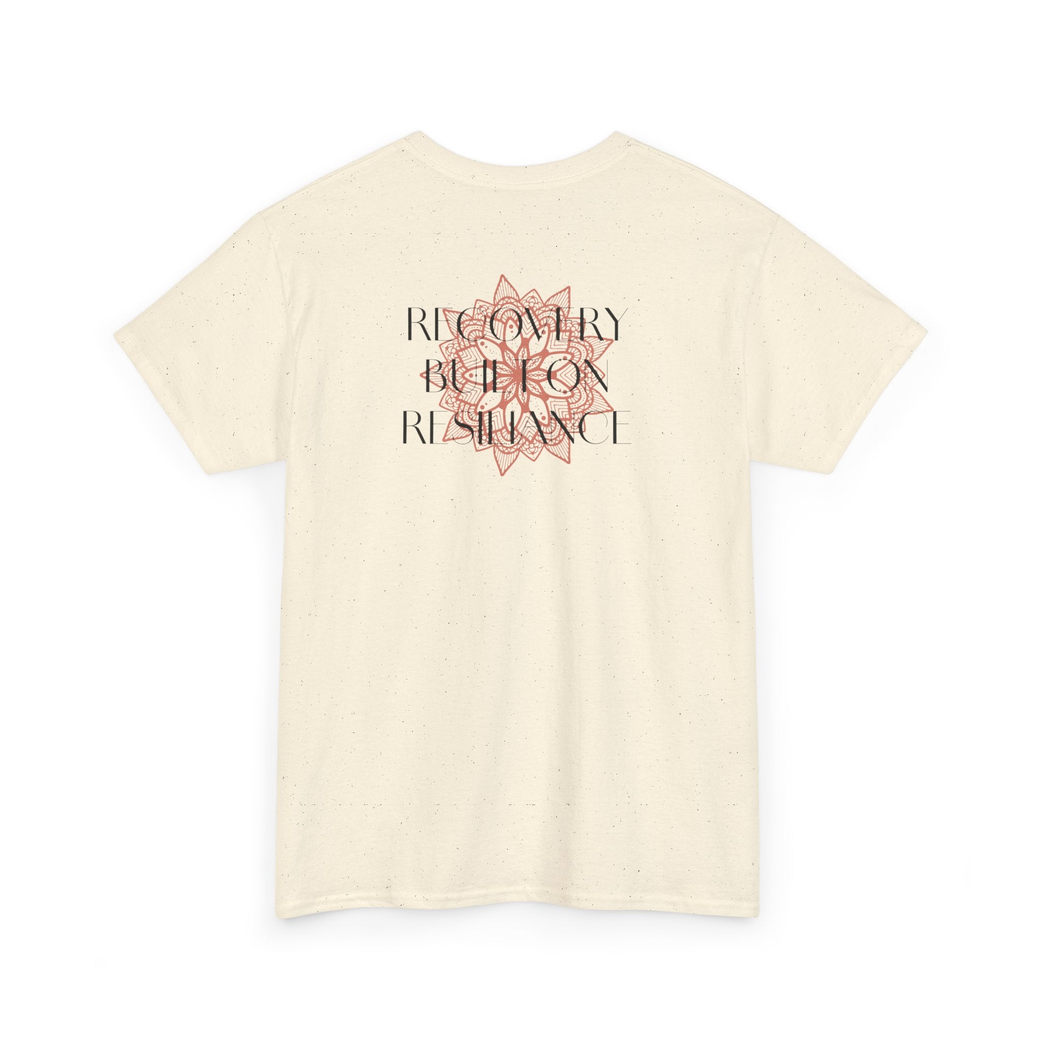Recovery Built on Resilience Tee — Minimal Lotus Graphic Motivational T‑Shirt