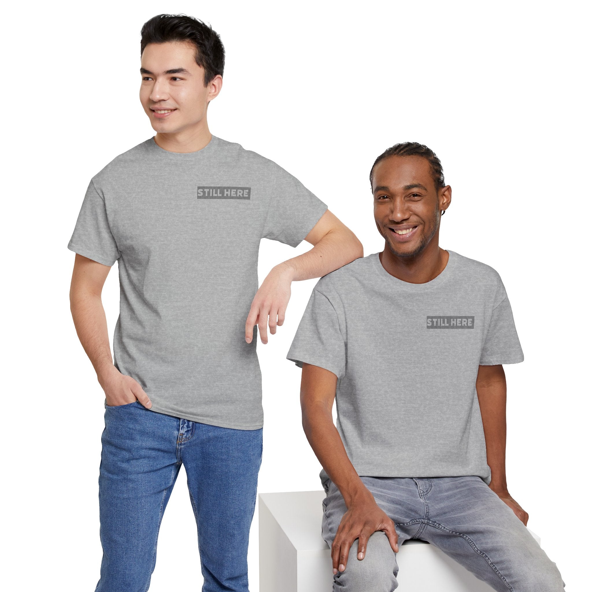 Still Here Tee- Motivational Tshirt by Recovery Cartel