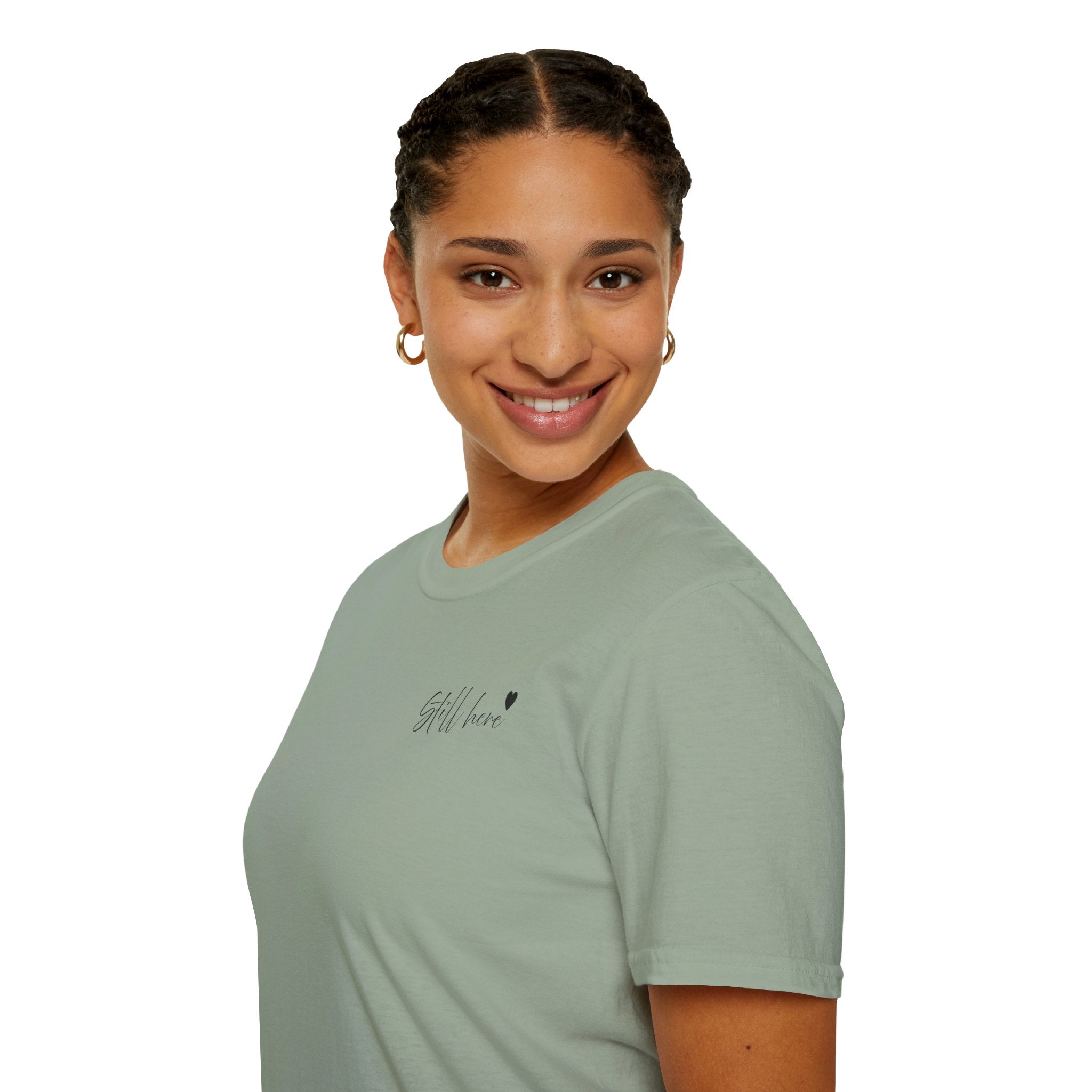 Still Here Tee - Inspiration Recovery T Shirt from Recovery Cartel
