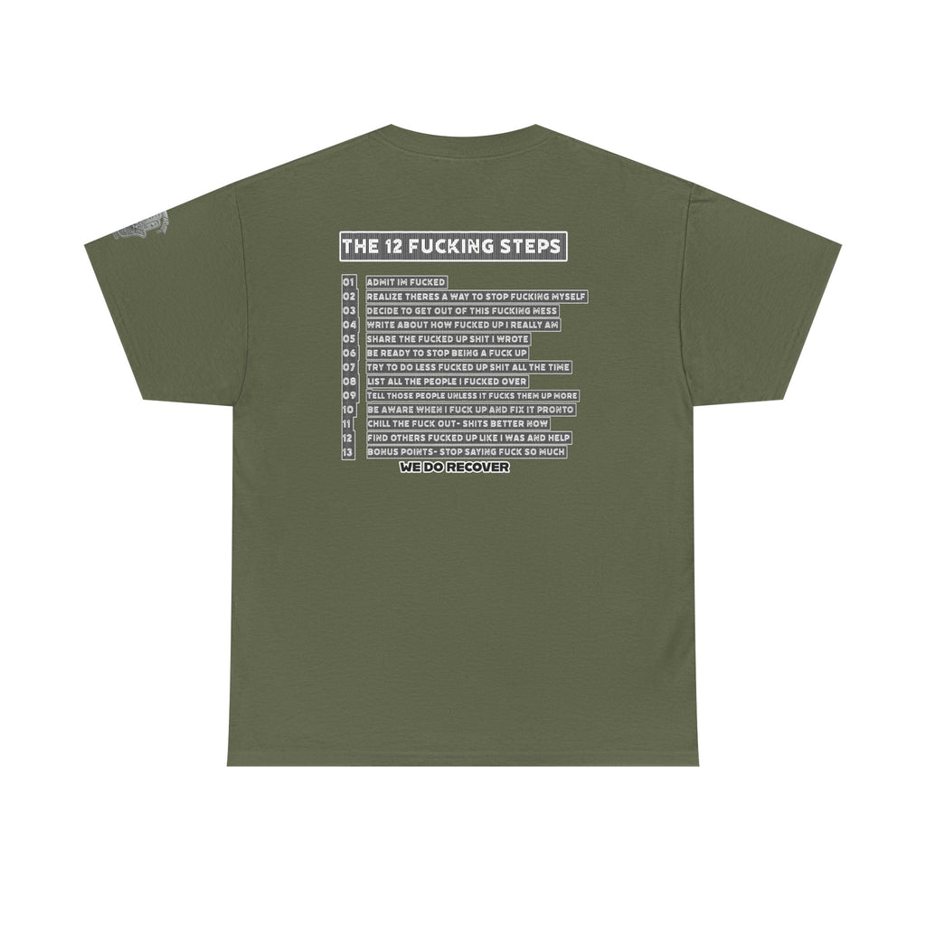 "Clean AF" 12 Steps Recovery Tee (The 12 Fucking Steps)