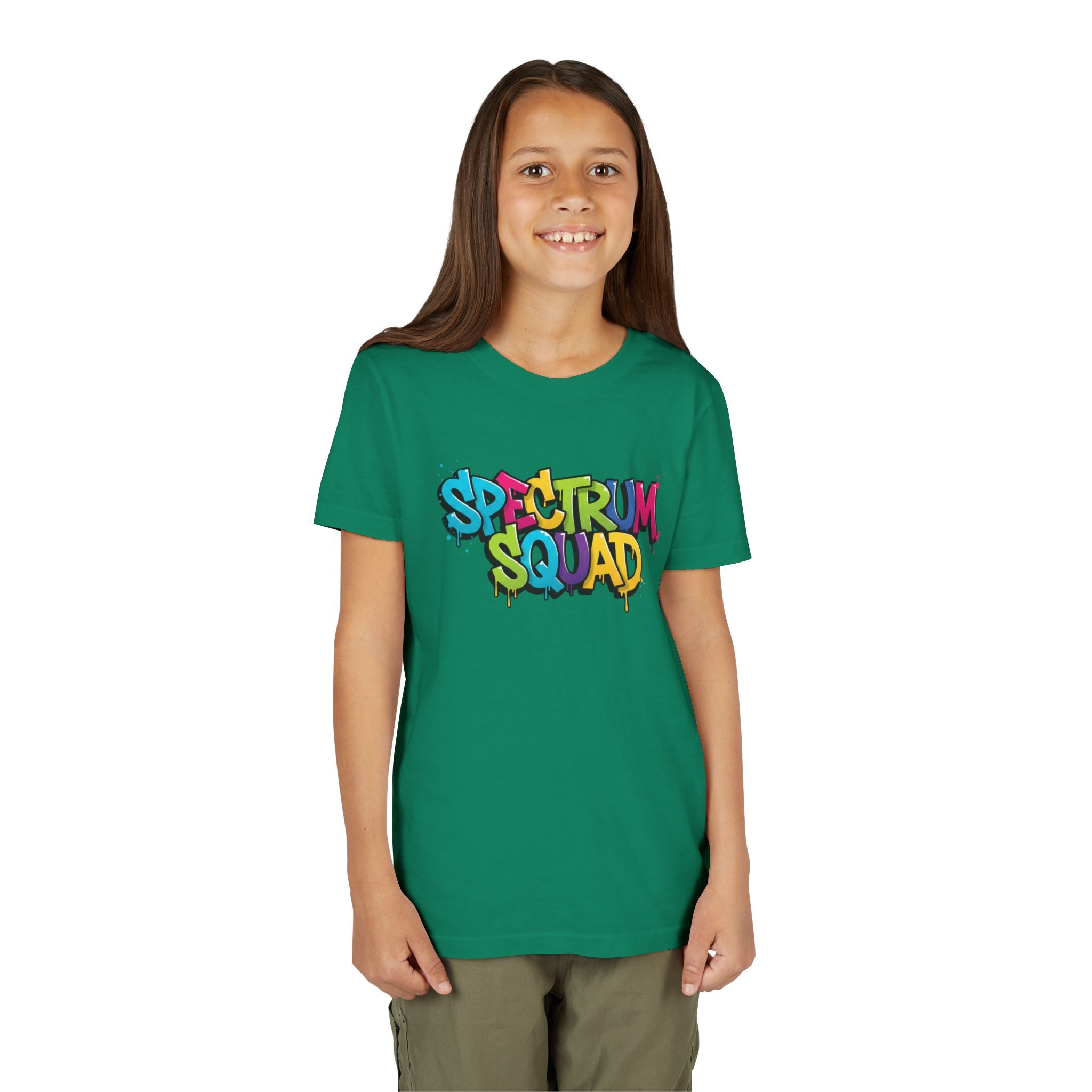 Youth Tee - "Spectrum Squad" Colorful Graffiti Kids T-Shirt