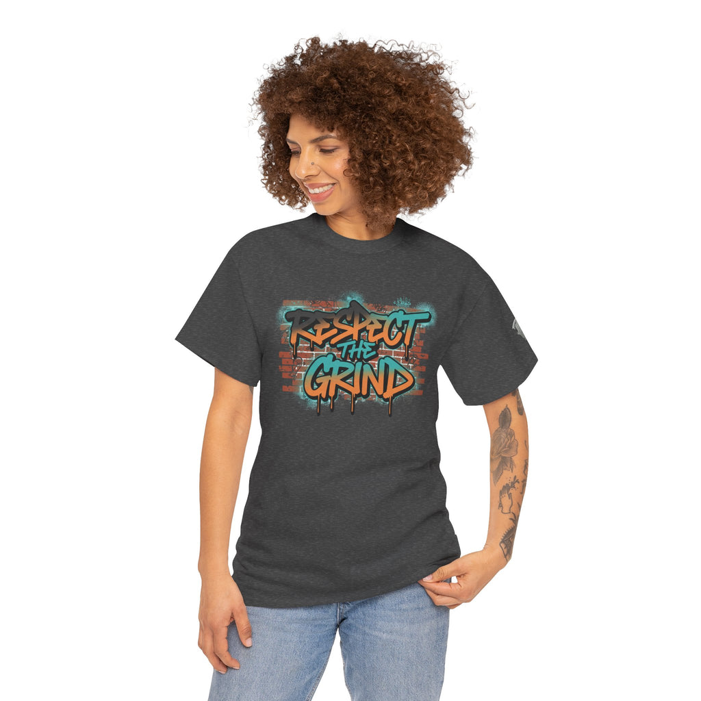 Respect the Grind Graffiti Tee — Urban Motivational Streetwear T‑Shirt