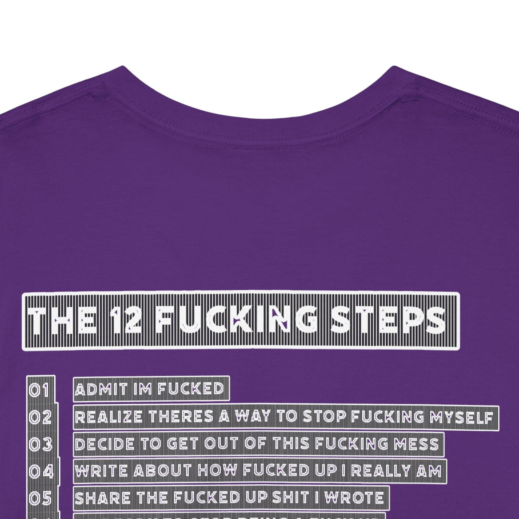 "Clean AF" 12 Steps Recovery Tee (The 12 Fucking Steps)