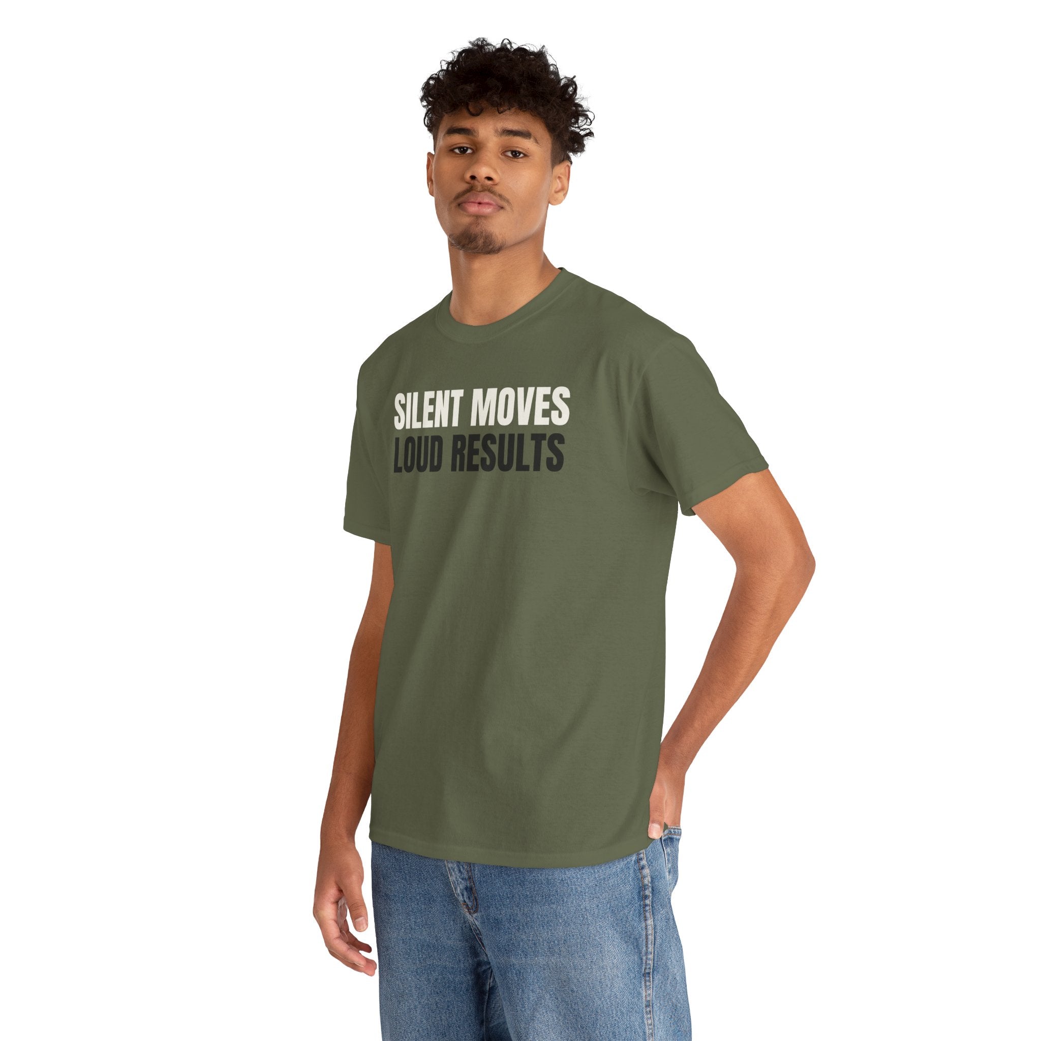 Silent Moves Loud Results T-Shirt — Motivational Graphic Tee