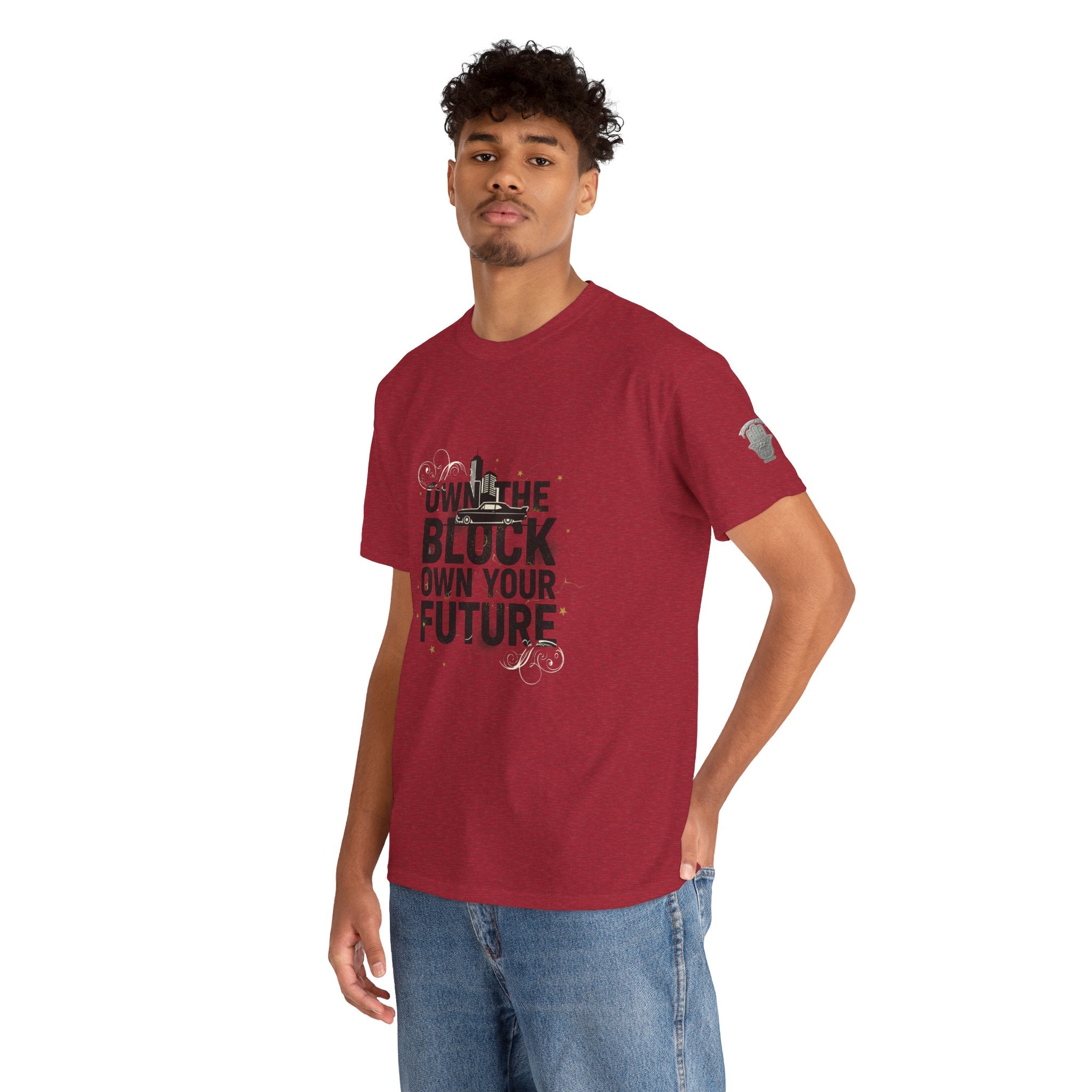 Motivational Tee — “Own the Block, Own Your Future” Graphic T-Shirt