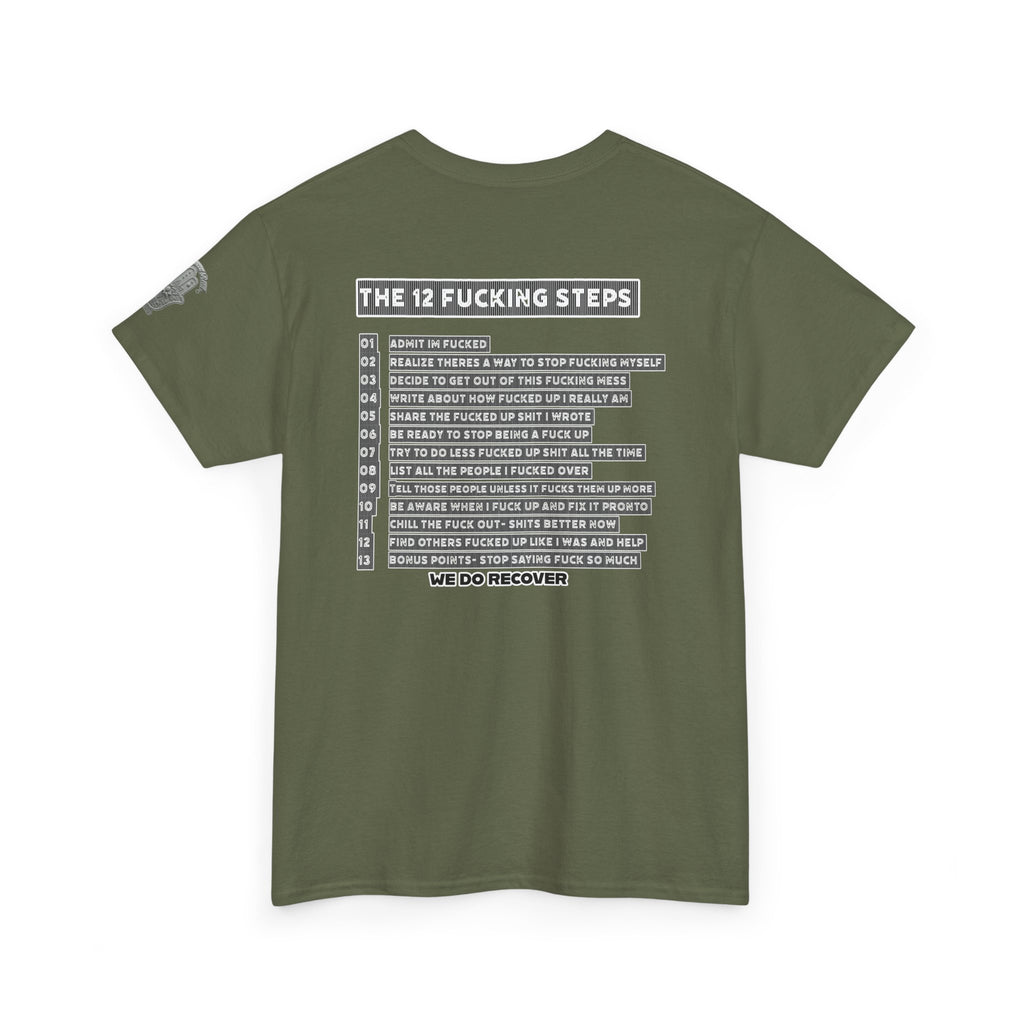 "Clean AF" 12 Steps Recovery Tee (The 12 Fucking Steps)