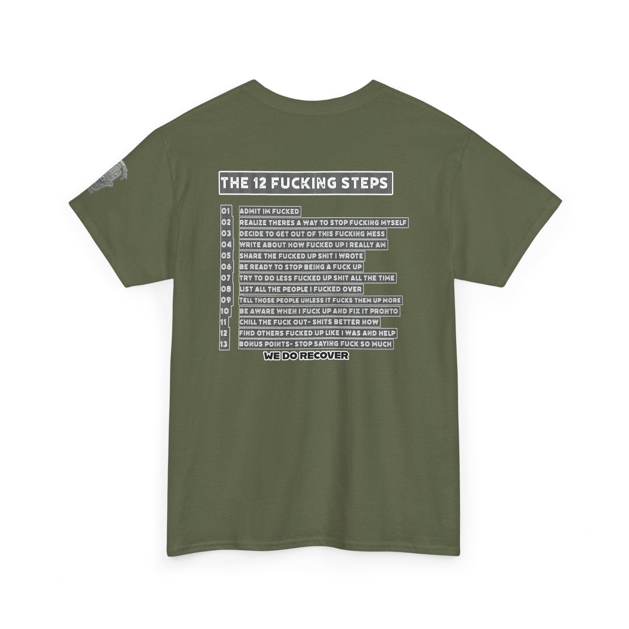 "Clean AF" 12 Steps Recovery Tee (The 12 Fucking Steps)