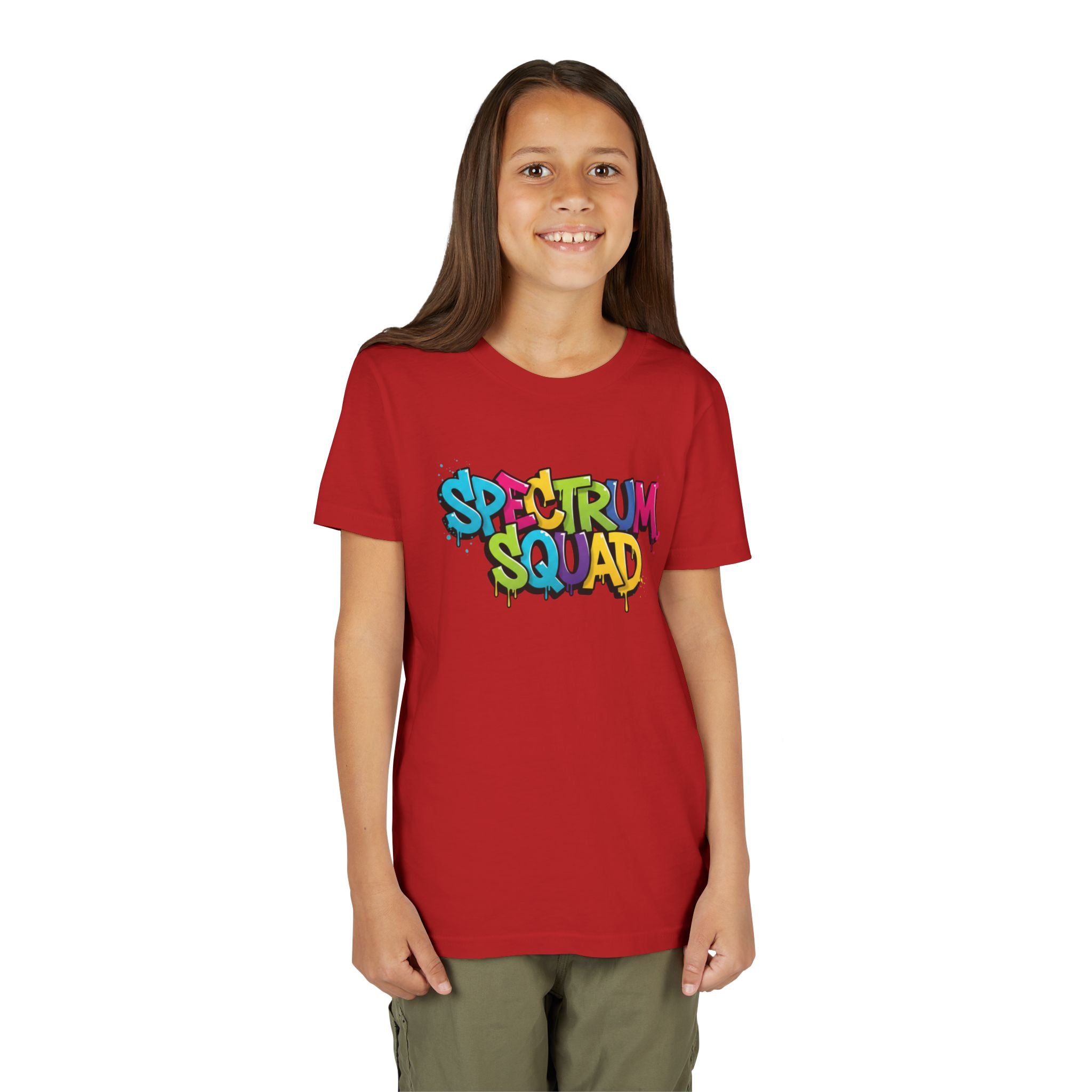 Youth Tee - "Spectrum Squad" Colorful Graffiti Kids T-Shirt
