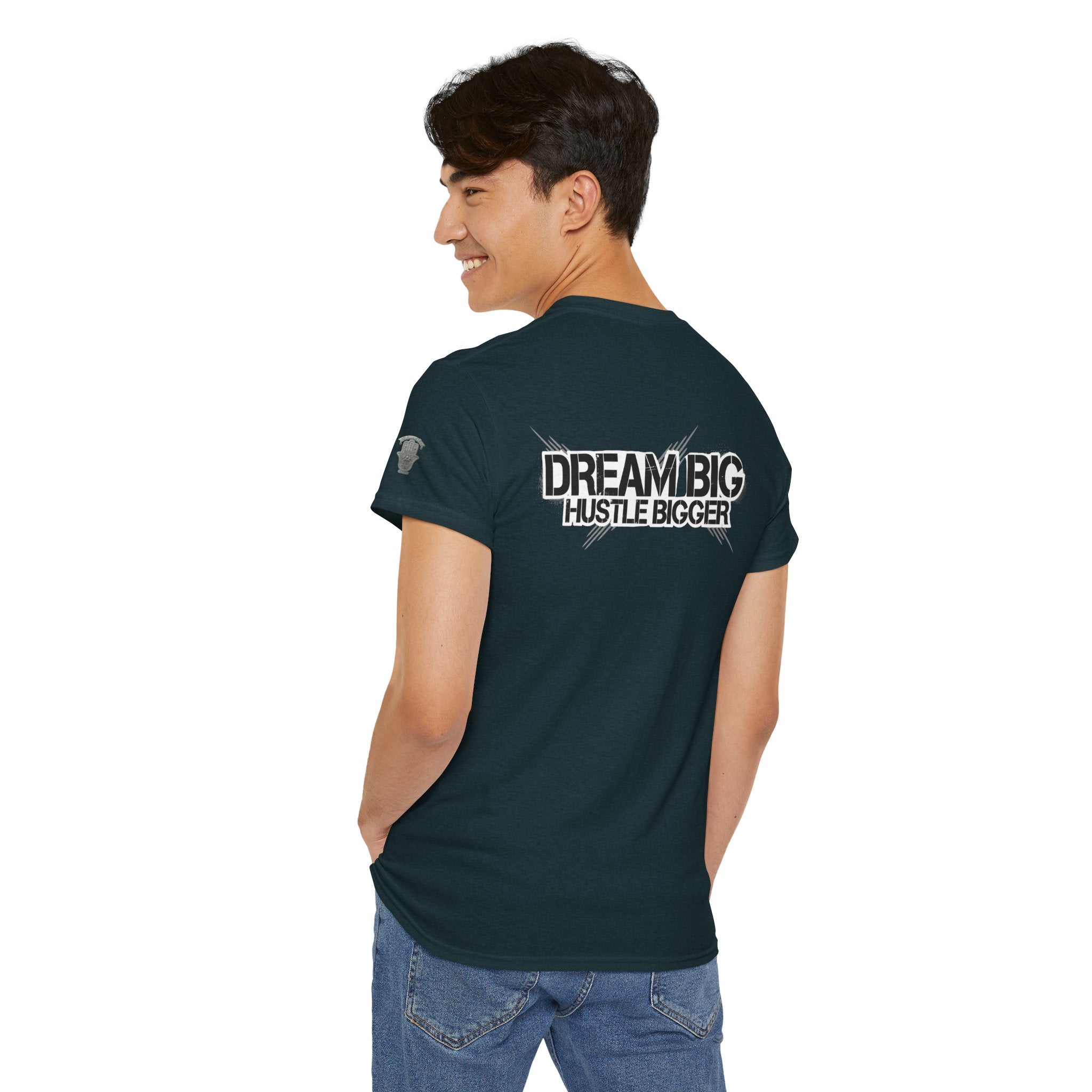 Dream Big Hustle Bigger T-Shirt — Motivational Graphic Tee