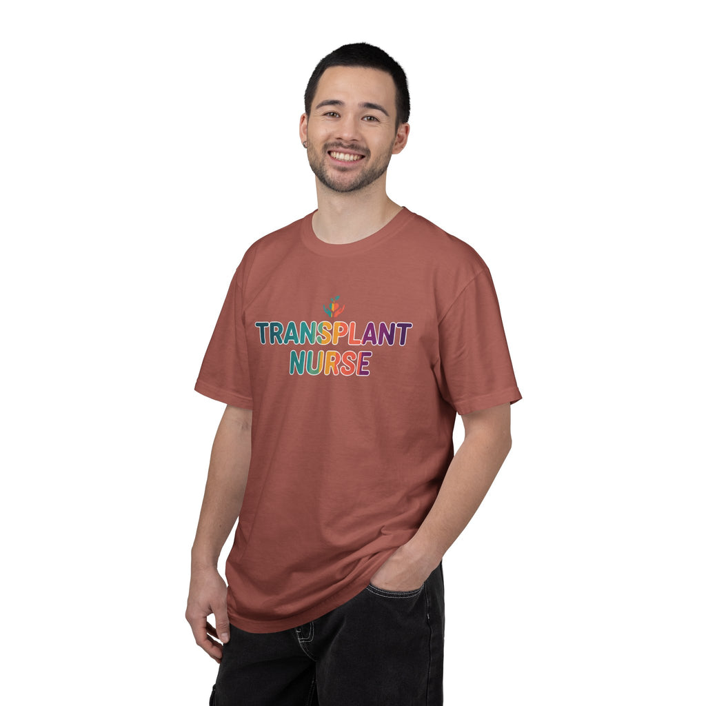 Transplant Nurse T-Shirt — Colorful Healthcare Pride Tee