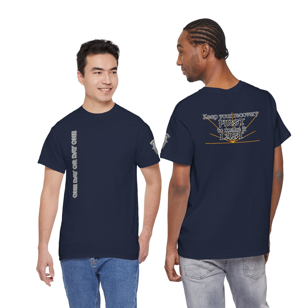 “Keep Your Recovery First to Make It Last” Motivational Shirt