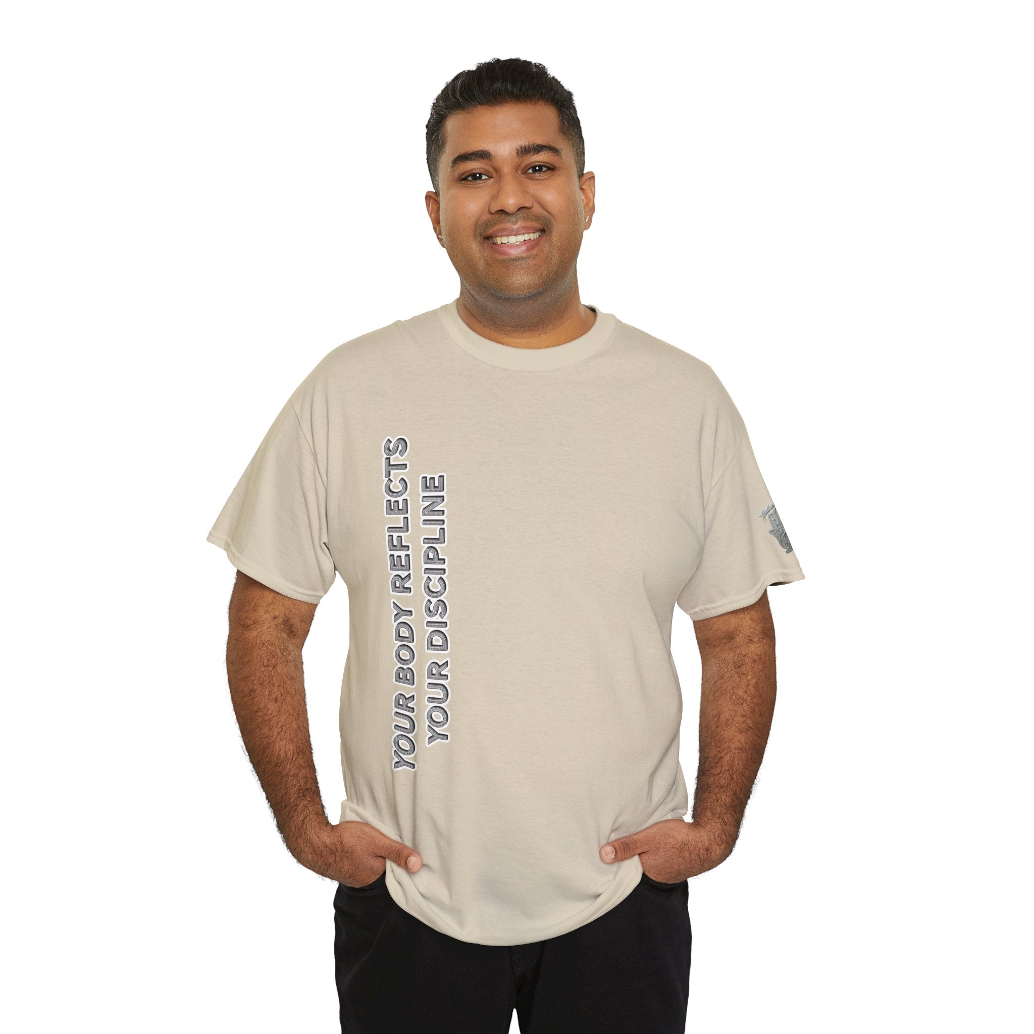 Motivational Fitness Tee — “Your Body Reflects Your Discipline” Training Shirt