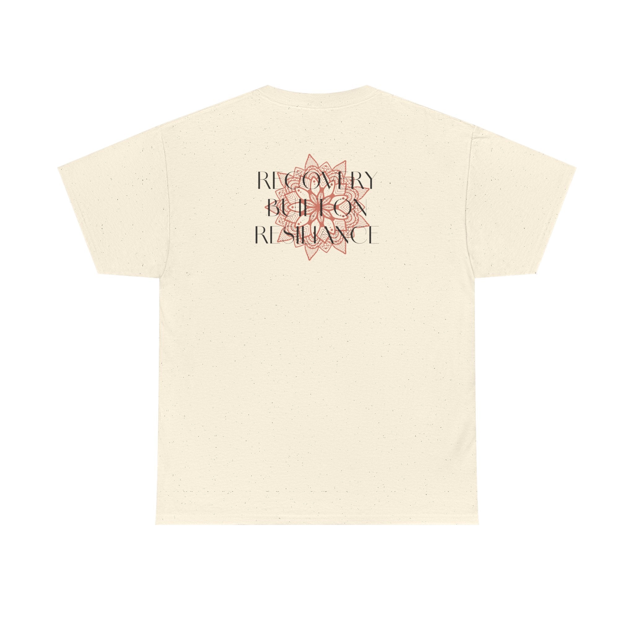 Recovery Built on Resilience Tee — Minimal Lotus Graphic Motivational T‑Shirt