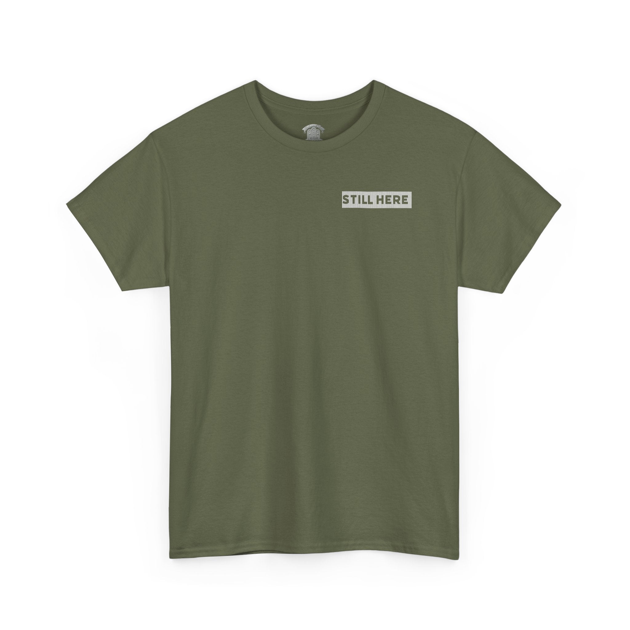 Still Here Tee- Motivational Tshirt by Recovery Cartel