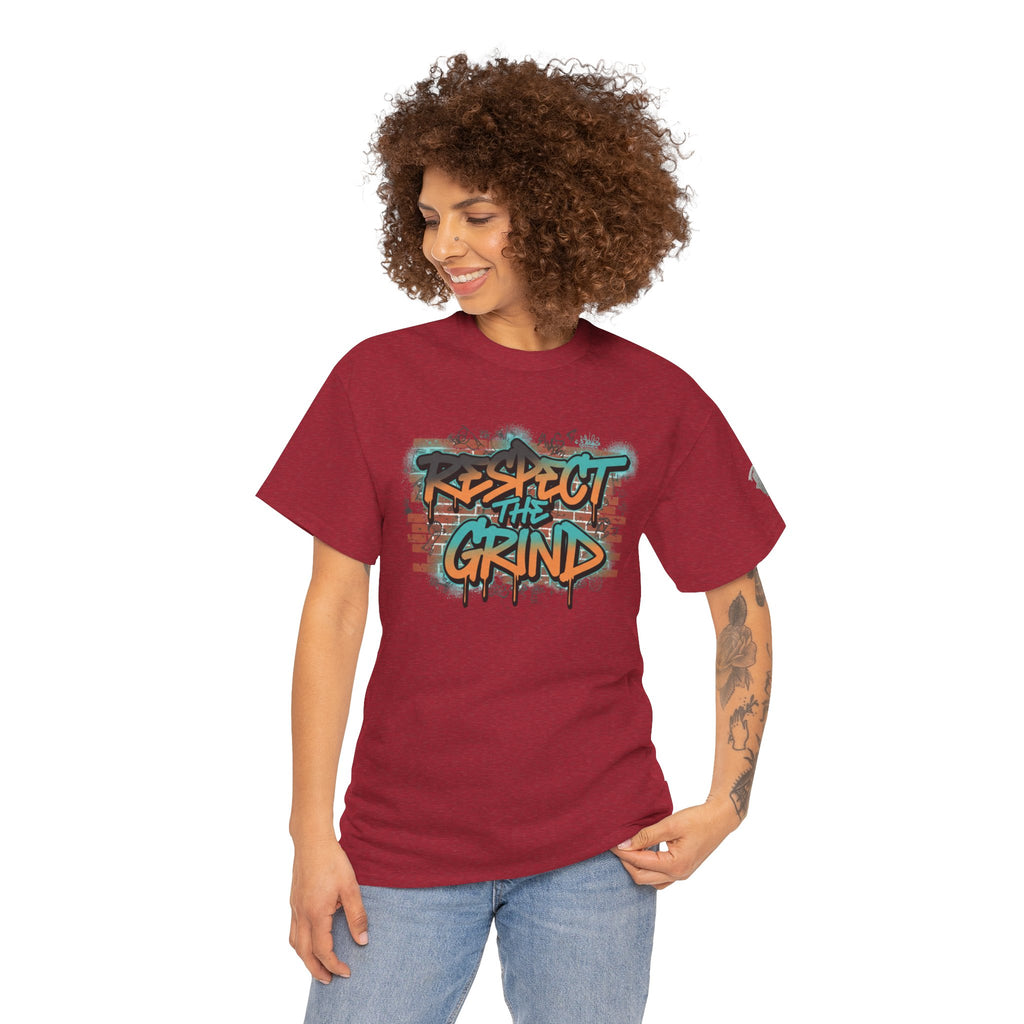 Respect the Grind Graffiti Tee — Urban Motivational Streetwear T‑Shirt