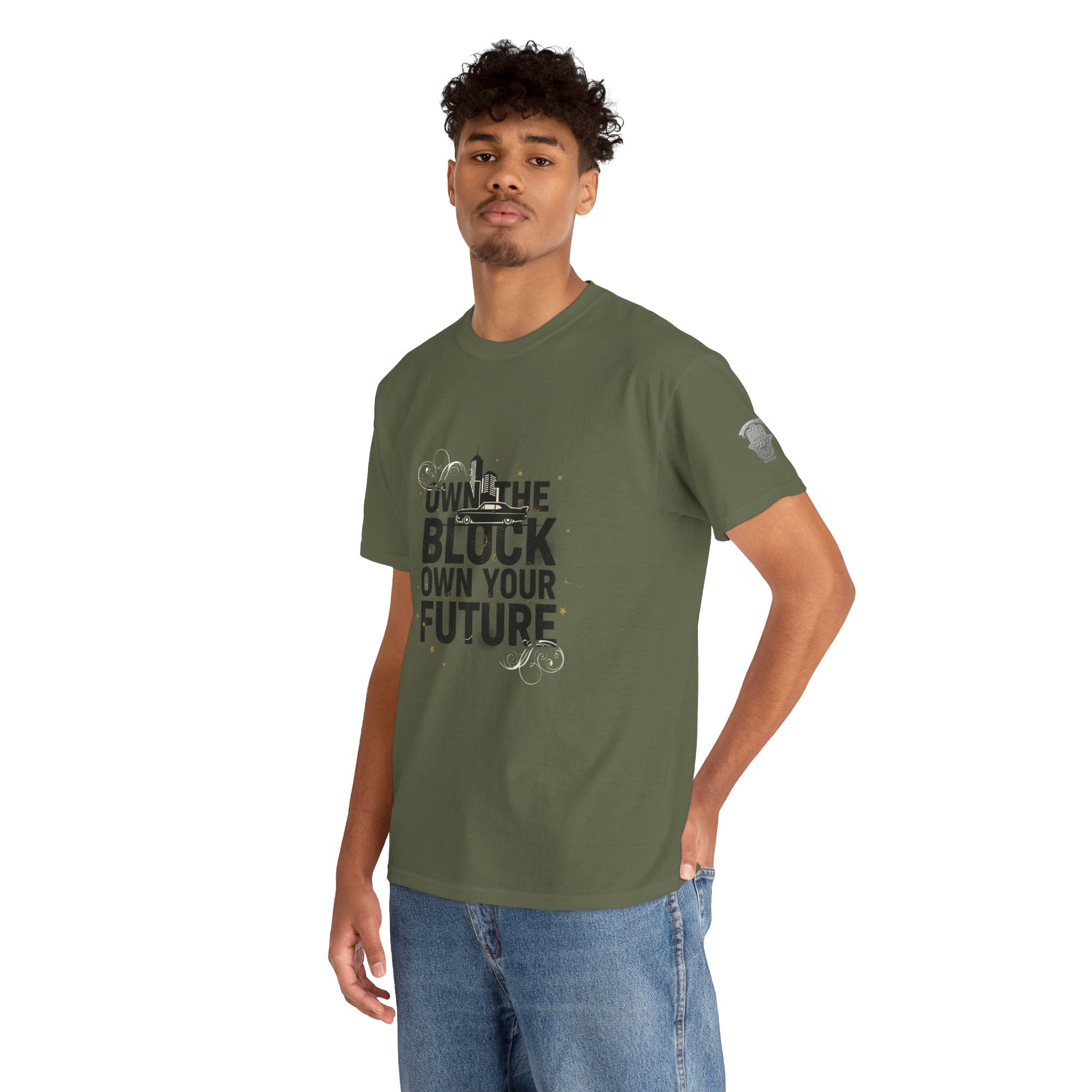 Motivational Tee — “Own the Block, Own Your Future” Graphic T-Shirt