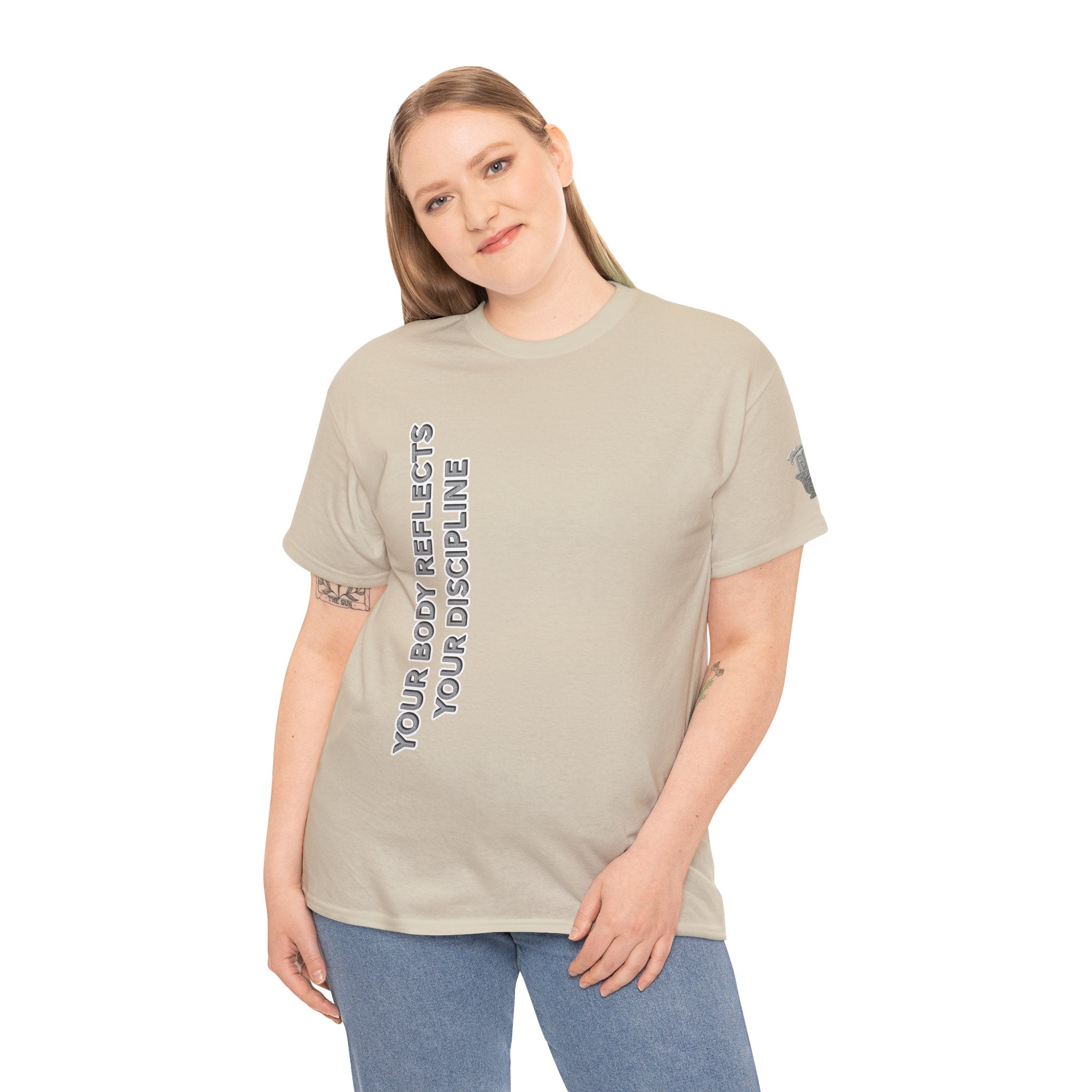 Motivational Fitness Tee — “Your Body Reflects Your Discipline” Training Shirt
