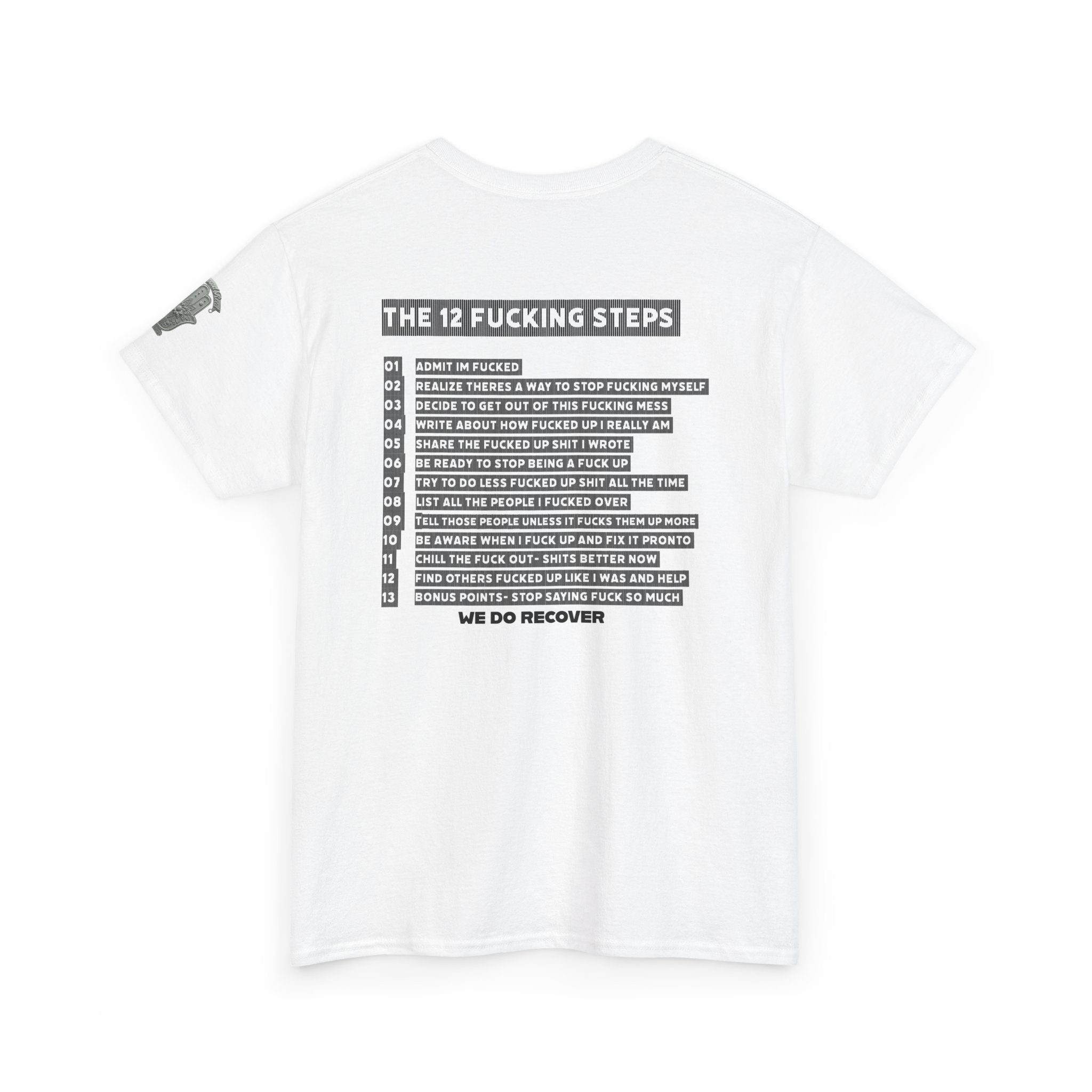 "Clean AF" 12 Steps Recovery Tee (The 12 Fucking Steps)