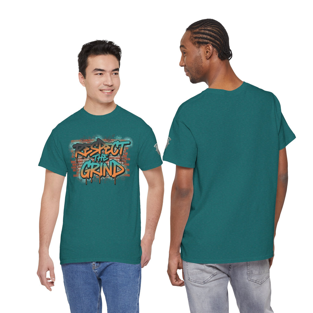 Respect the Grind Graffiti Tee — Urban Motivational Streetwear T‑Shirt