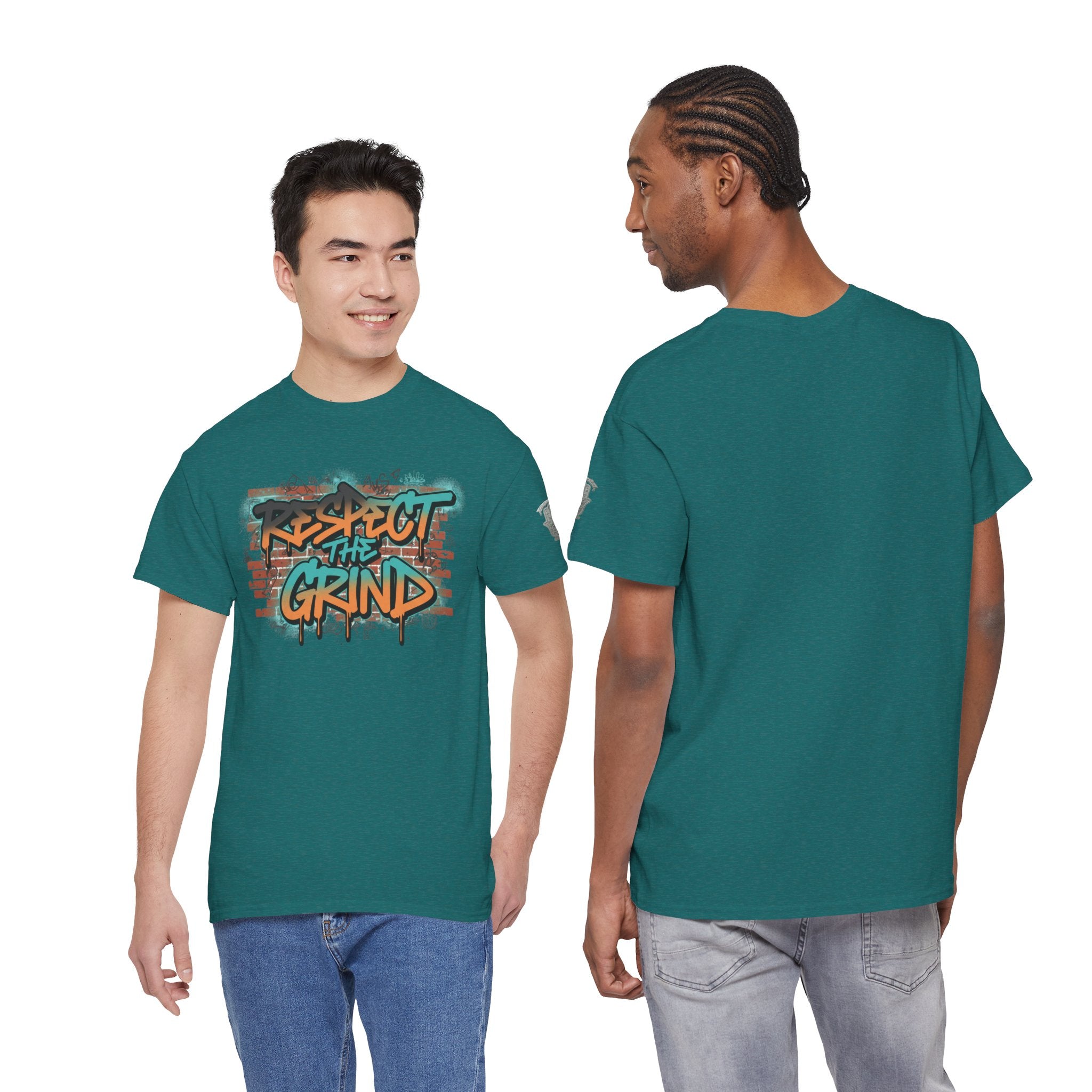 Respect the Grind Graffiti Tee — Urban Motivational Streetwear T‑Shirt