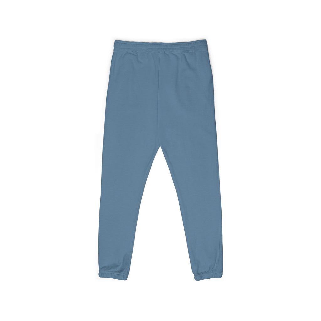 Fleece Sweatpants — Olive Relaxed Joggers with Chest Graphic