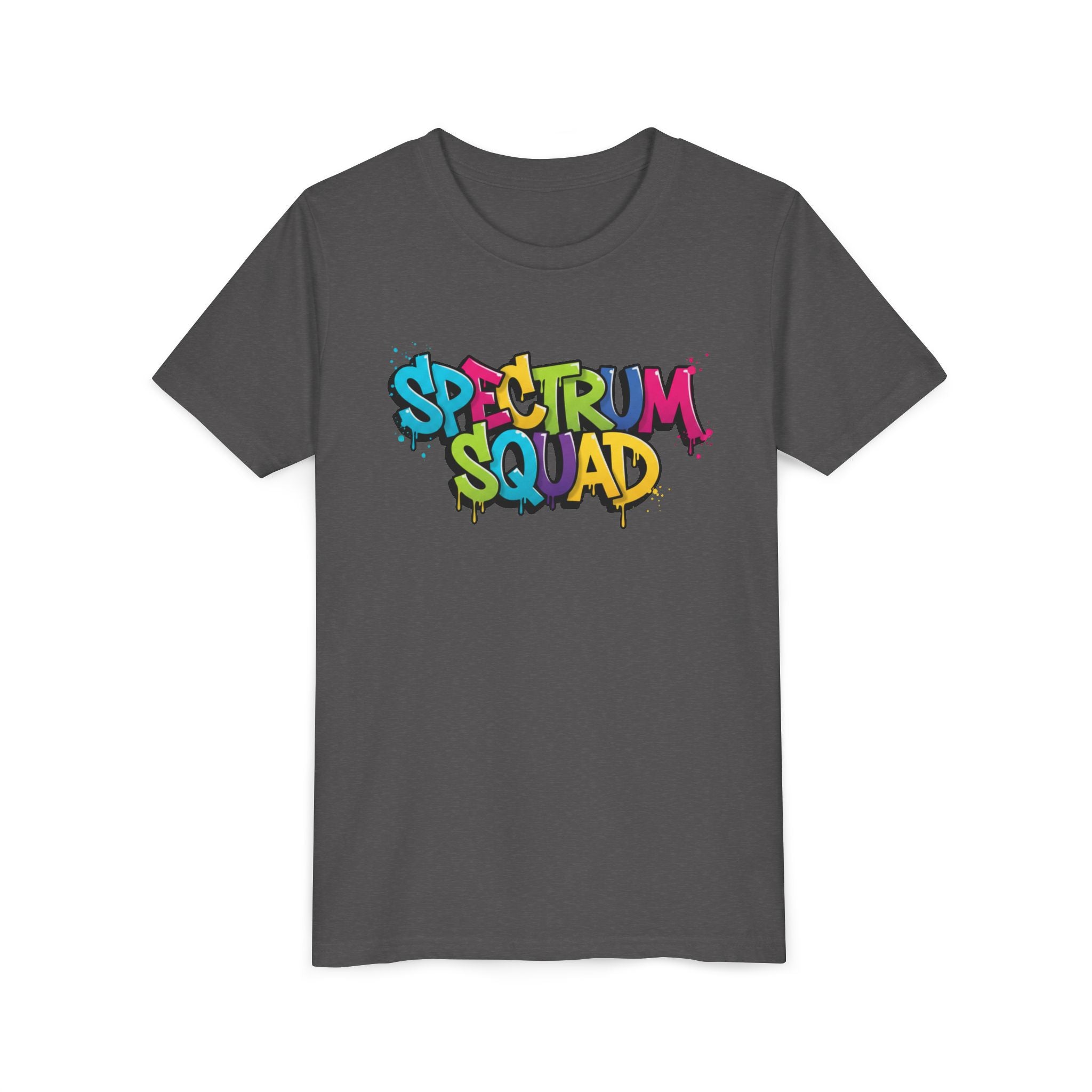 Youth Tee - "Spectrum Squad" Colorful Graffiti Kids T-Shirt