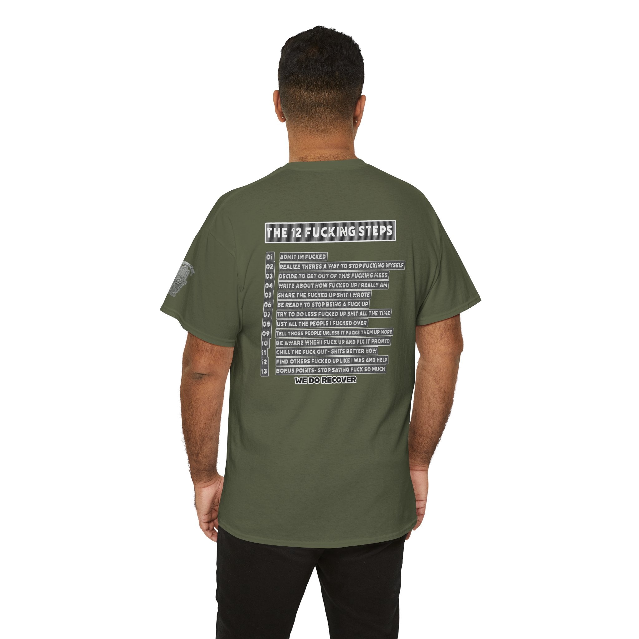 "Clean AF" 12 Steps Recovery Tee (The 12 Fucking Steps)